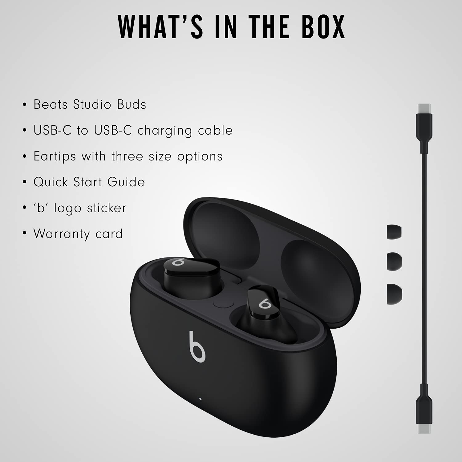 Beats Studio Buds - True Wireless Noise Cancelling Earbuds - Compatible with Apple & Android, Built-in Microphone, IPX4 Rating, Sweat Resistant Earphones, Class 1 Bluetooth Headphones - Sunset Pink: Beats Studio Buds in Black with Apple 20W USB-C Power Adapter