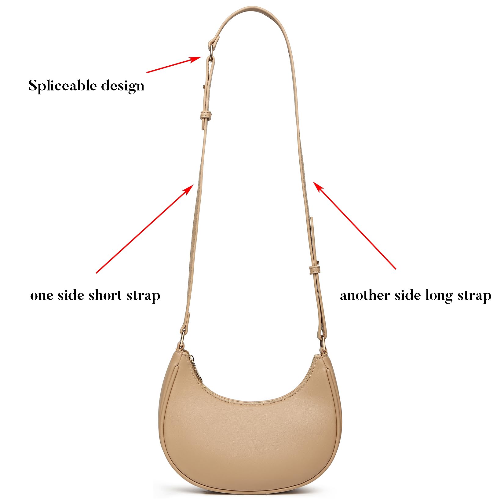 Barabum Retro Classic Hobo Clutch Shoulder Tote Clutch HandBag with Zipper Closure for Women thumbnail 6