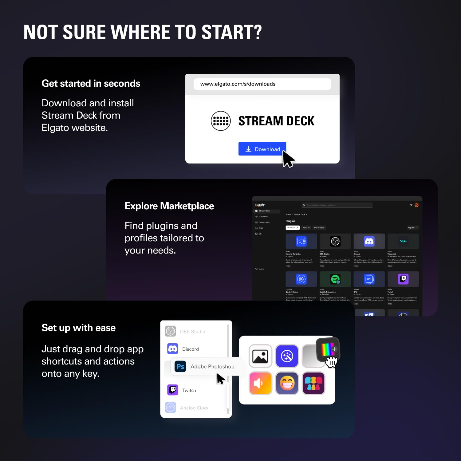 Elgato Stream Deck +, Audio Mixer, Production Console and Studio Controller for Content Creators, Streaming, Gaming, with customizable touch strip dials and LCD keys, works with Mac and PC: White Stream Deck +