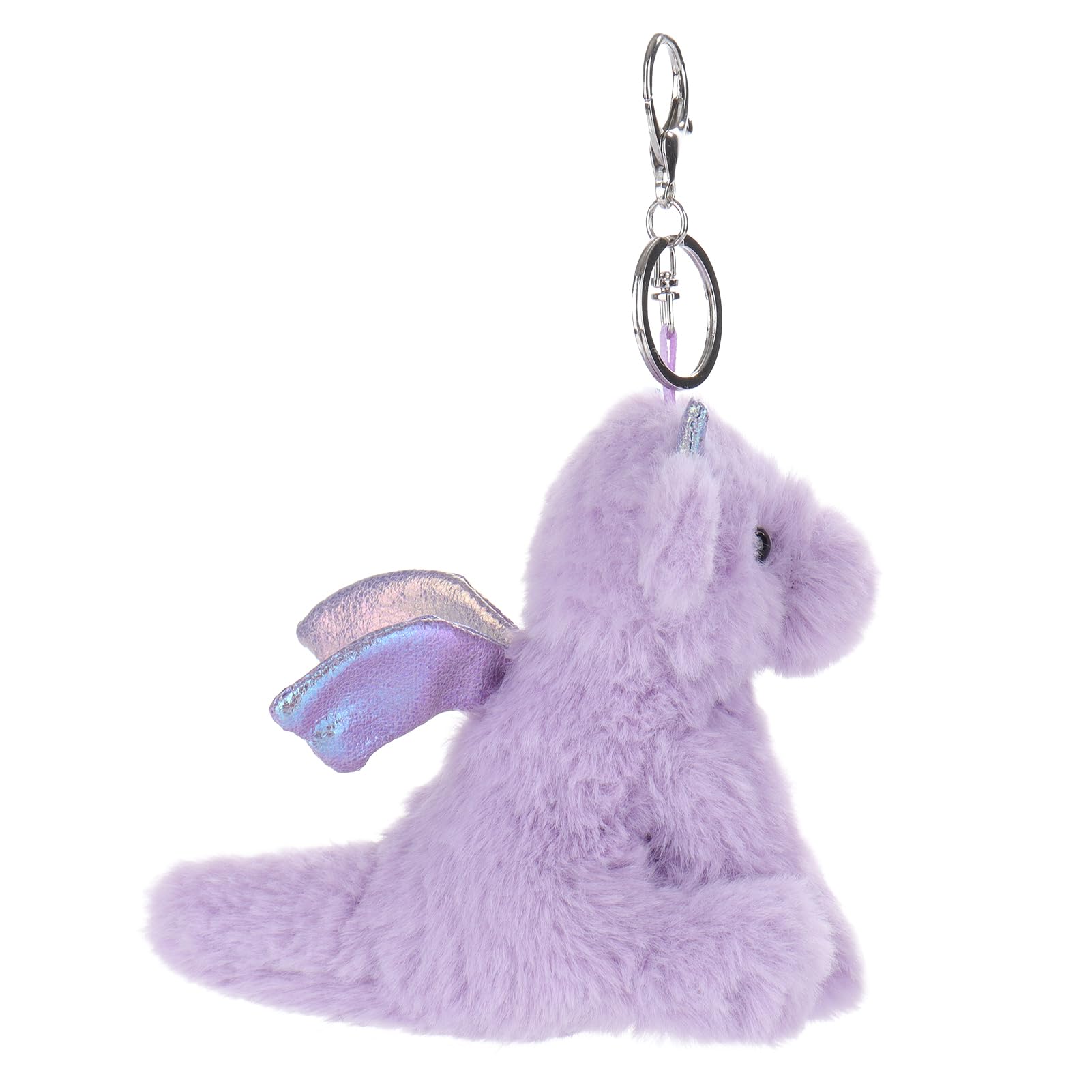 Apricot Lamb Cute Toys Plush Purple Dragon Dinosaur Stuffed Animal Soft Keychain for Child Bag, Purse, Backpack, Handbag (Purple Dragon，4.3 Inches)