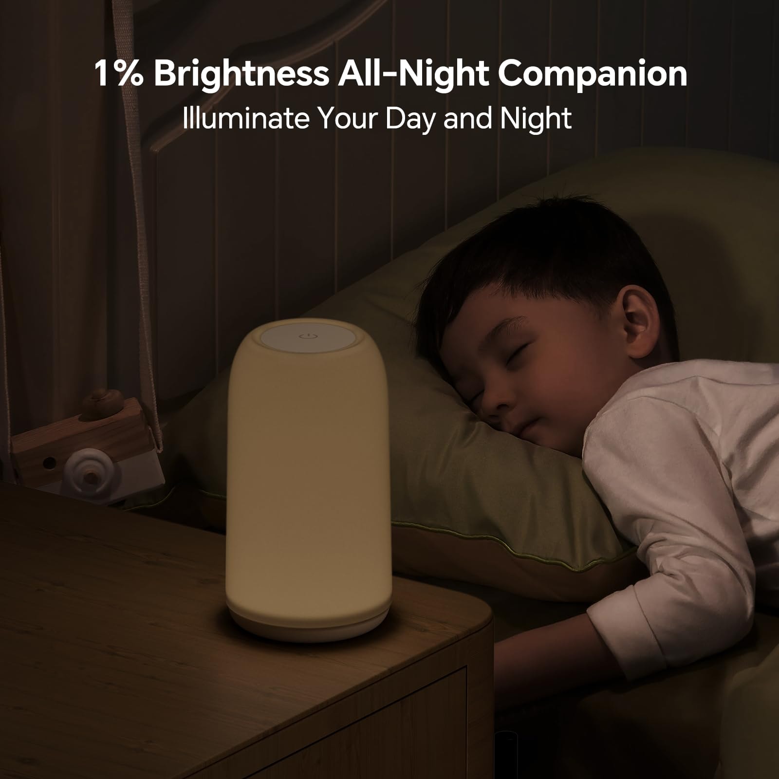 ROOTRO Touch Bedside Table Lamp, [Sleek Design & RGB Mode] 3 Way Dimmable Small Lamp for Bedroom, LED Lamp with Warm  Lights, Multi-Color Smart Nightstand Lamp for for Living Room Home Gifts - Image 4