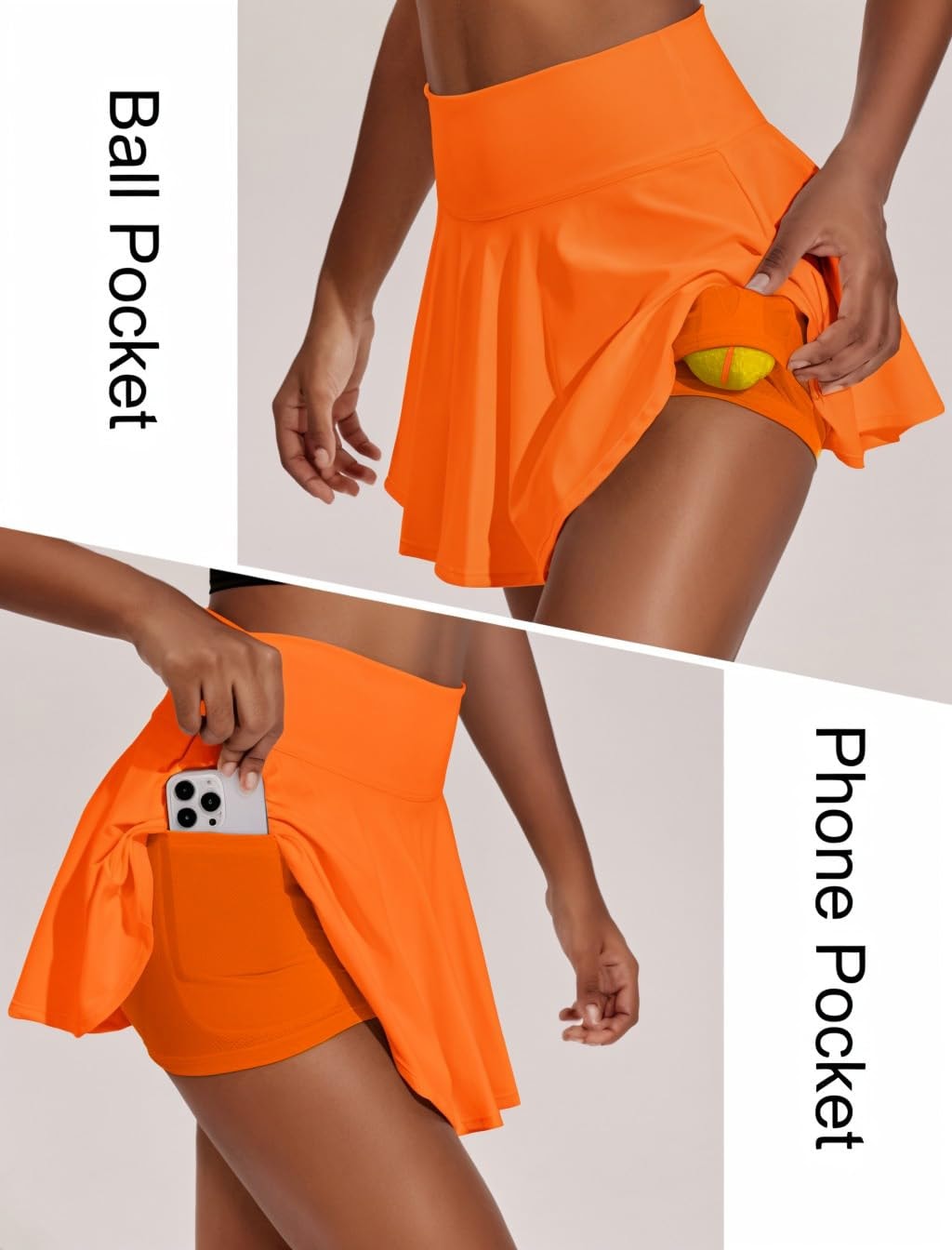 PINSPARK Womens Tennis Skirt Pleated Athletic Skirts with Pockets Shorts High Waisted Golf Skort for Workout Pickleball - Image 2