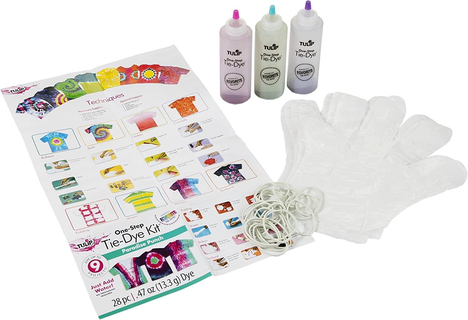 Tulip One-Step Tie-Dye 3-Color Kit Cherry: Paradise Punch
