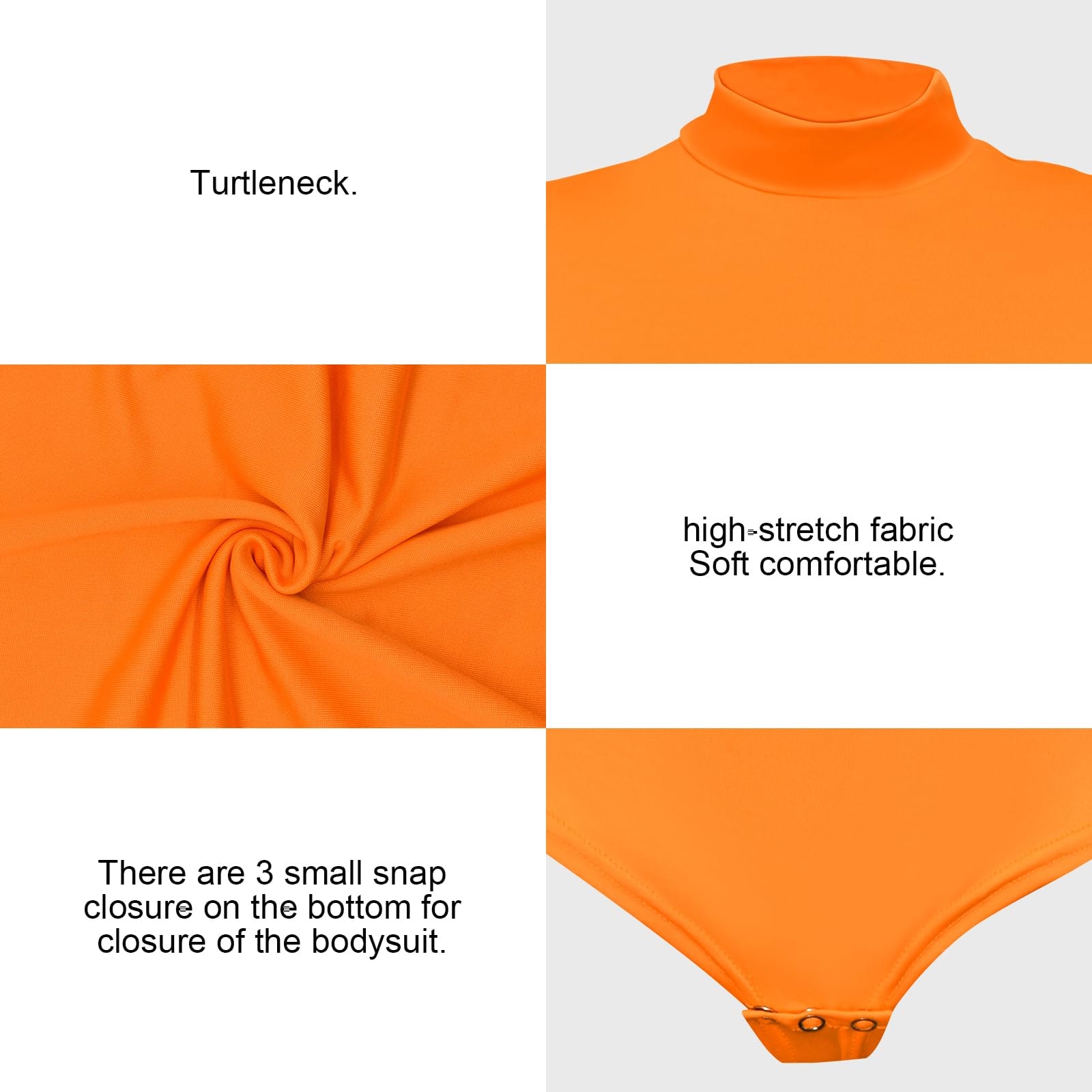 ATAMET Halloween Costume for Women,Sexy Long Sleeve Leotard Turtleneck Tops Bodysuit,Skater Skirt,Magnifying Glass,Socks - Image 5