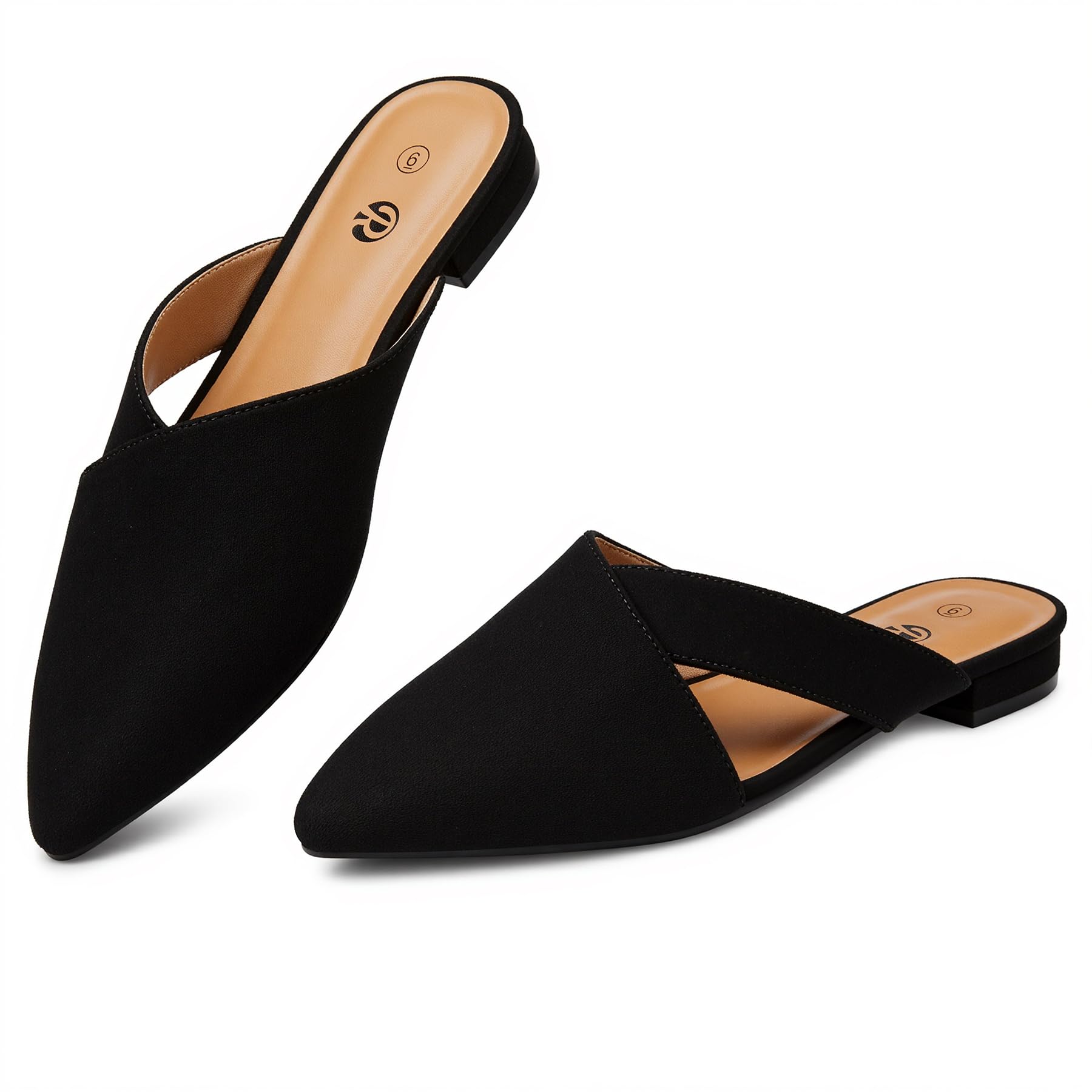Rekayla Women’s Mules Closed Pointed Toe Backless Loafer Shoes for Women