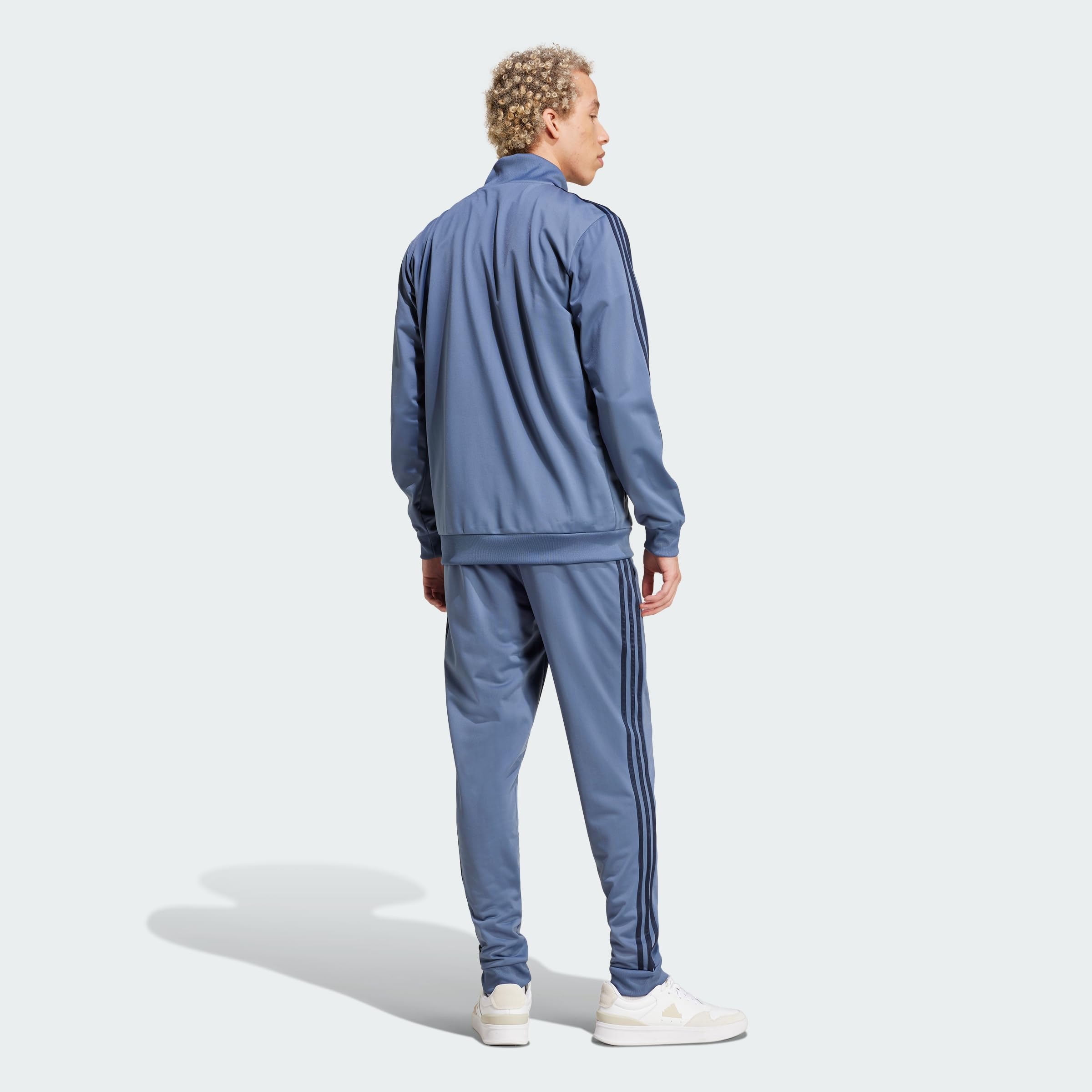adidas Men's Size Basic 3-Stripes Tricot Track Suit thumbnail 5