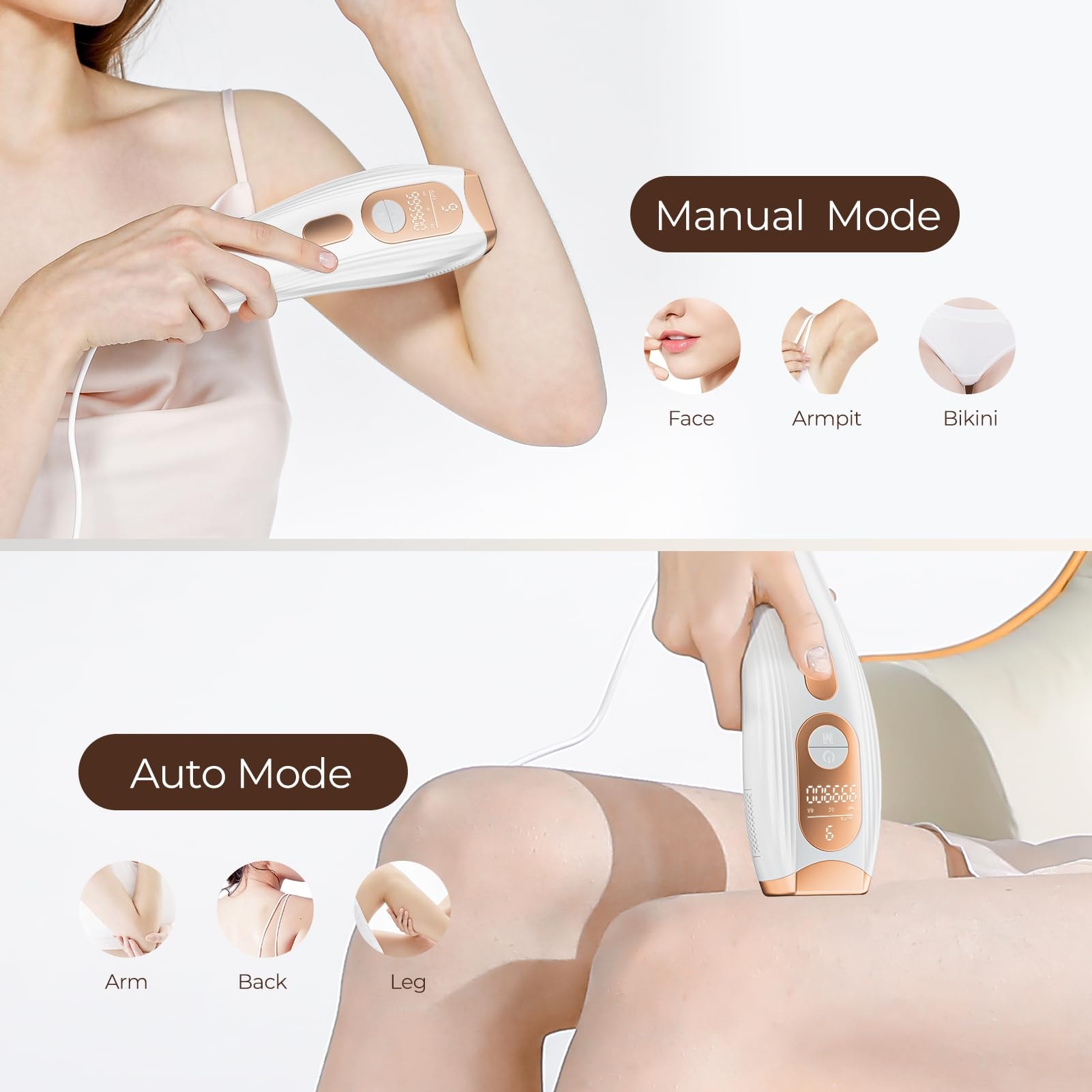 Laser Hair Removal, Laser IPL Hair Removal for Women and Men Permanent, Hair Removal Device with 3.0 IPL Red Light Wave, Home Laser Hair Removal Device for Legs Armpits Back Bikini Body Use - Image 5