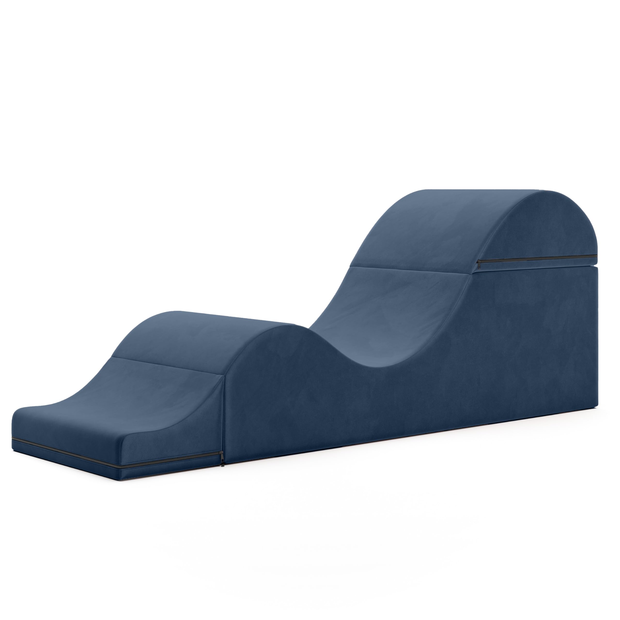 Avana Kami Convertible Chaise/Bed Bench for Yoga & Massage - 2-in-1 End of Bed Ottoman with Concealed Fold Out Yoga Lounge Chair, Microvelvet Rose