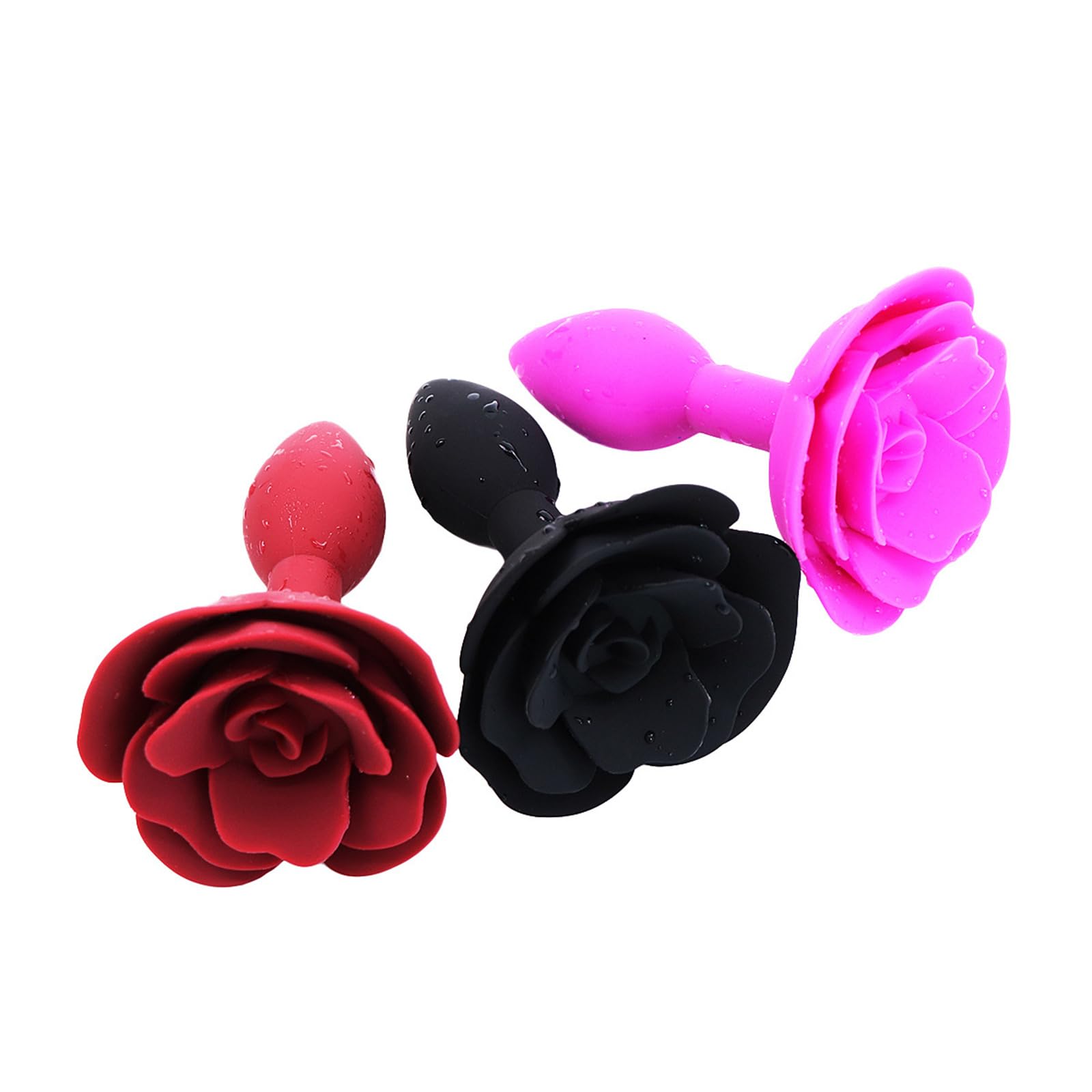 Anal Plug Training Sexy Shaped Butt Plugs Trainer Silicone Anal Plugs Beginners Starter for Men & Women: Black