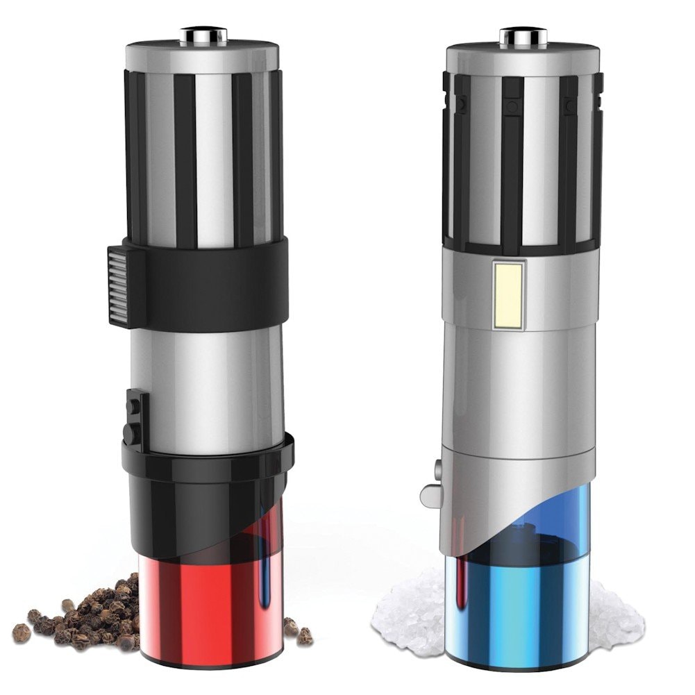 Star Wars Lightsaber Electric Salt and Pepper Mill Grinder (Pack of 2): Star Wars Lightsabers