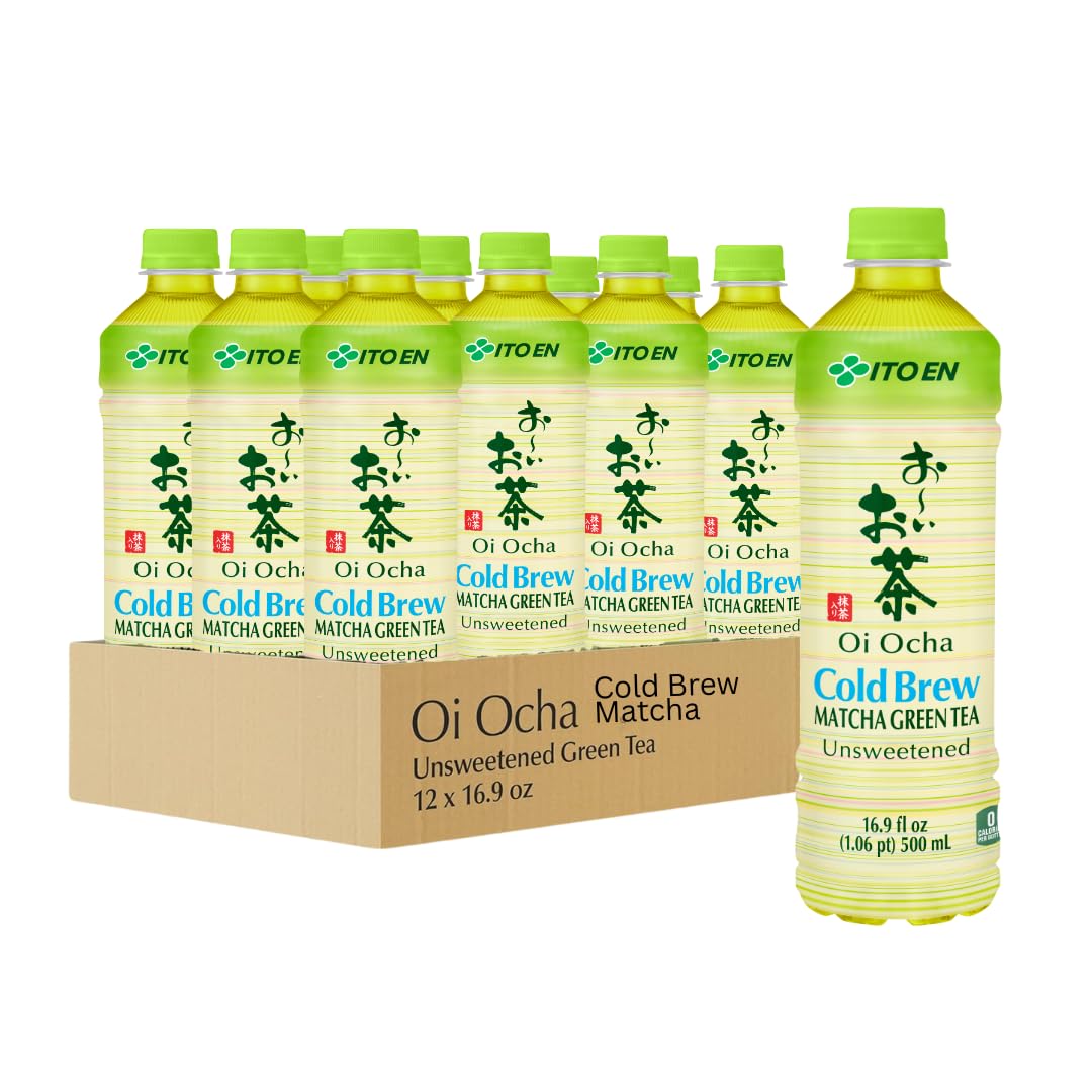Ito En Tea Oi Ocha Green Tea, Unsweetened, 16.9 Ounce (Pack of 12): Matcha Green Tea 16.9 Ounce (Pack of 12)