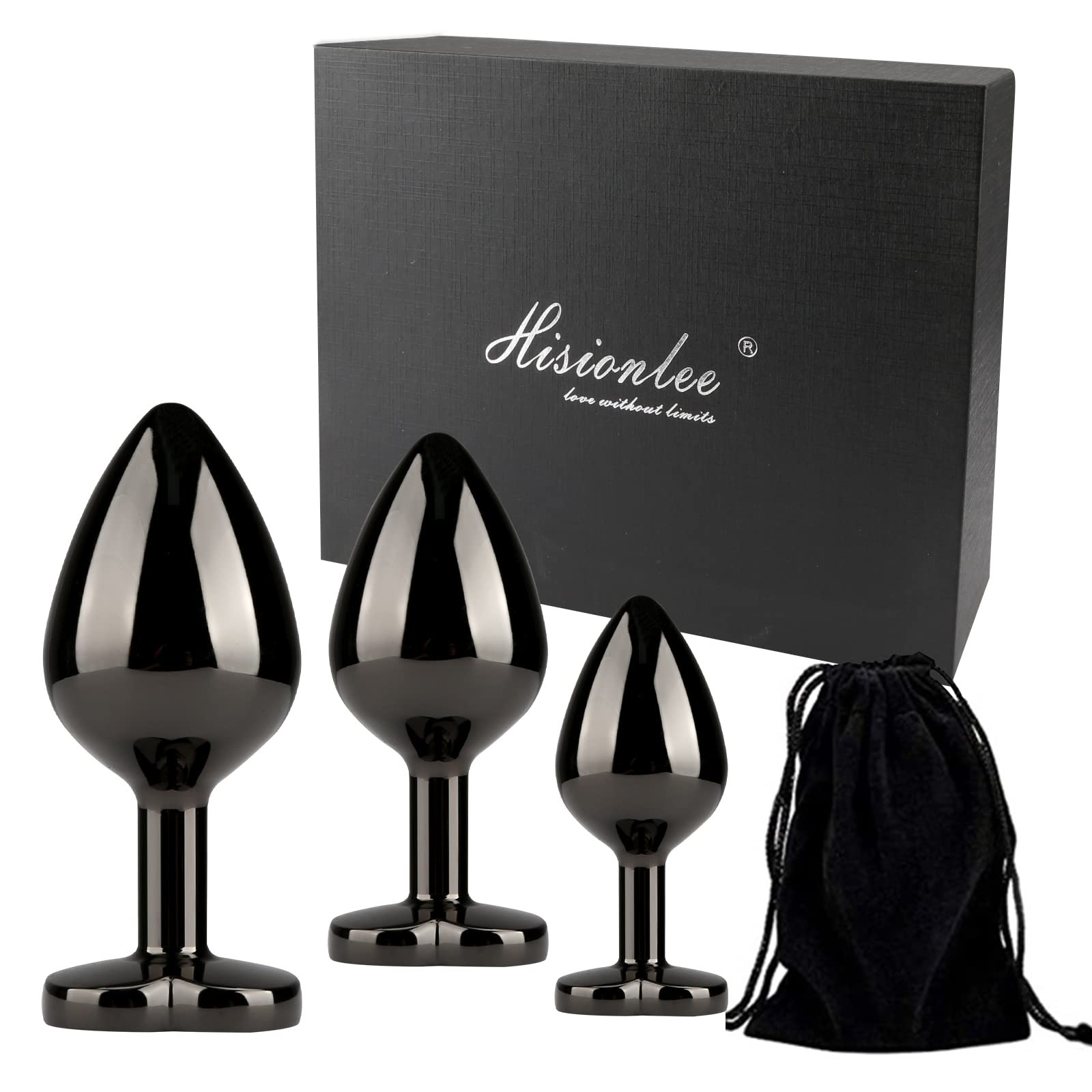 HISIONLEE Anal Plug 3PCS Sex Toys Anal Training Set Metal Butt Plug Adult Trainer Kit Toy with Crystal Diamond S&M Adult Gay Anal Plugs Toy for Beginners Couples Women Men Unisex(): Blue