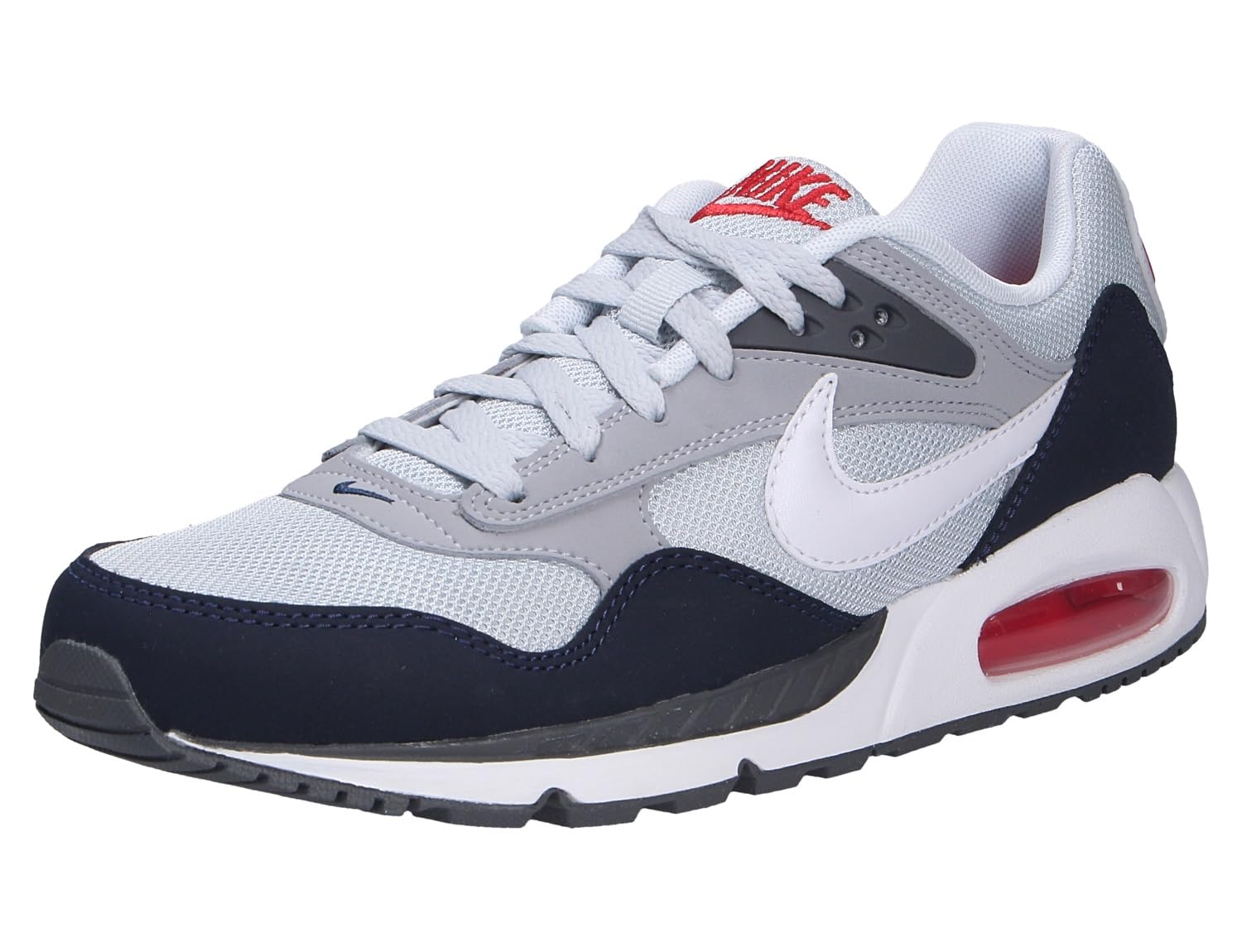NIKE Men's Sneakers Running Shoes: 8 Pure Platinum White Dark Blue Cherry