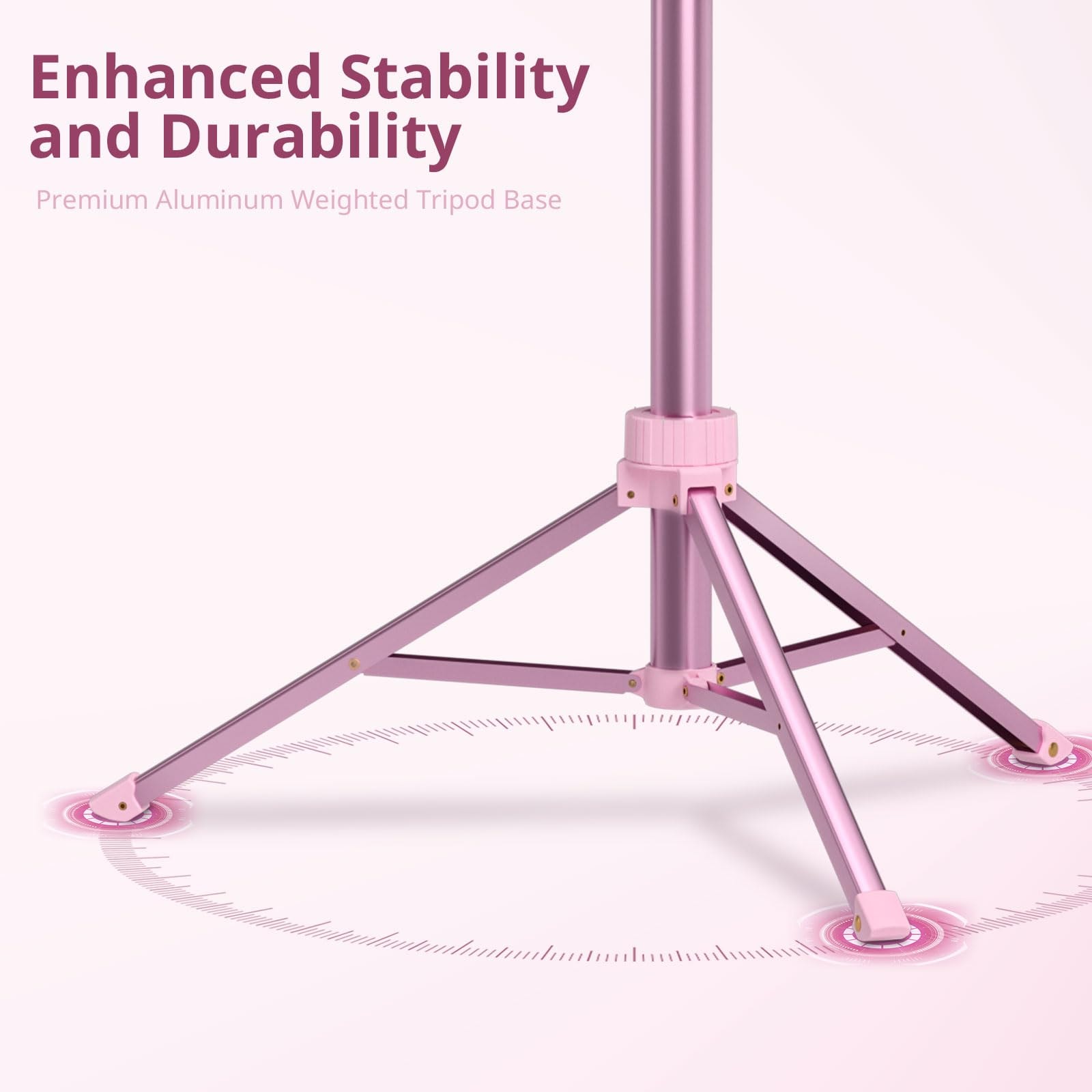 UBeesize 12'' Selfie Ring Light with 62’’ Tripod Stand for Video Recording, Live Streaming(YouTube, Instagram, TIK Tok), Compatible with Phones, Cameras and Webcams - Image 4