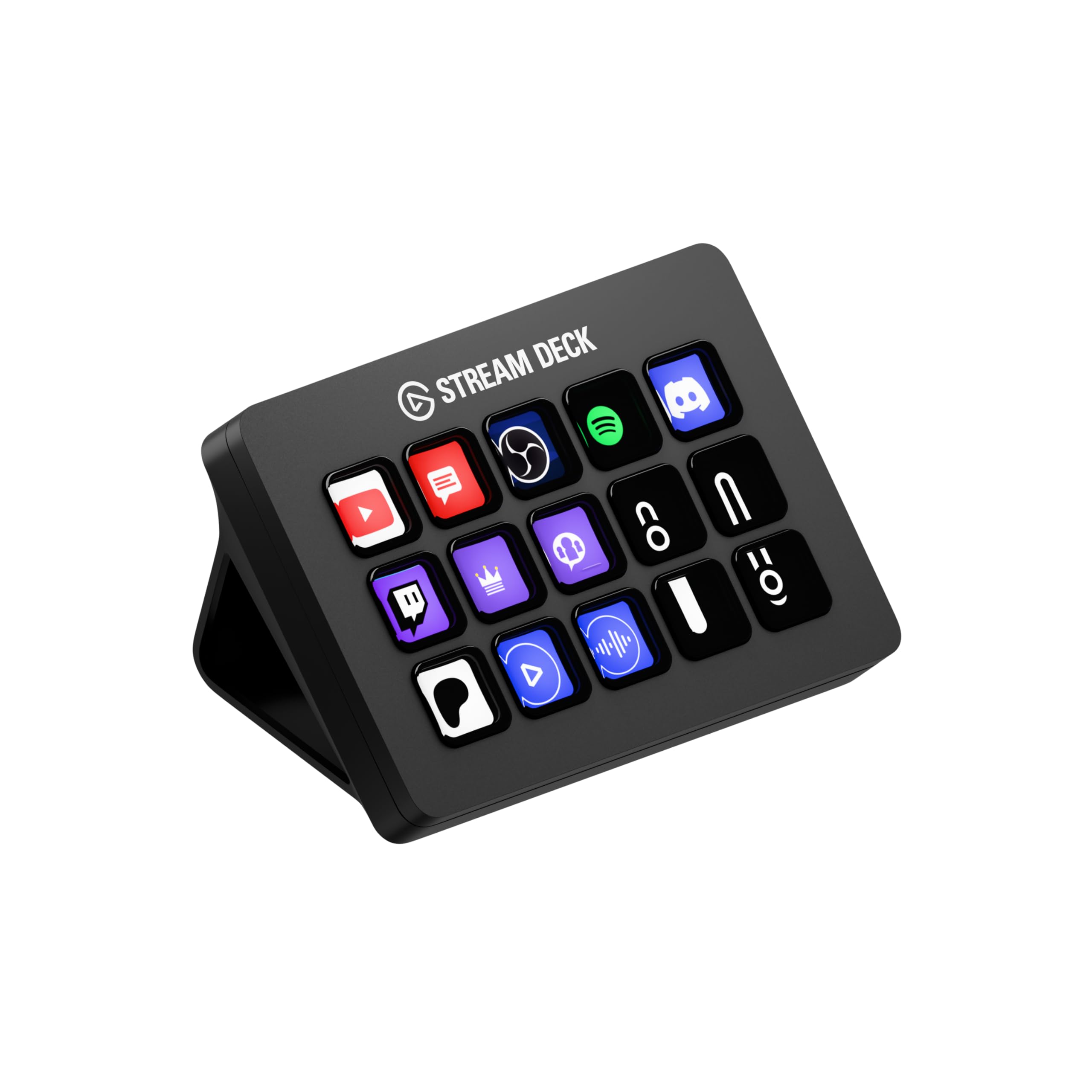 Elgato Stream Deck MK.2 – Studio Controller, 15 macro keys, trigger actions in apps and software like OBS, Twitch, ​YouTube and more, works with Mac and PC: Black