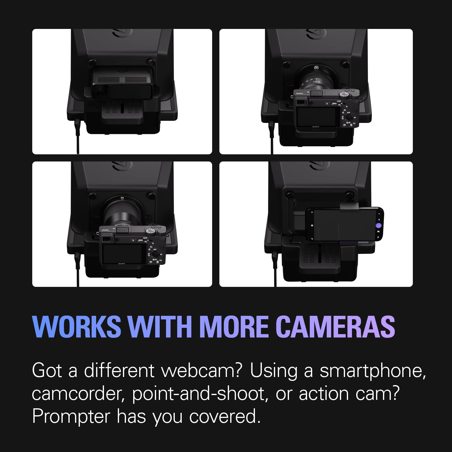 Elgato  – Teleprompter with Built-in Screen for YouTube, Twitch, Zoom, MS Teams and More, Supports DSLR/Webcam/Smartphone, Drag & Drop Monitor Display, Works with Mac/PC & Stream Deck: Prompter