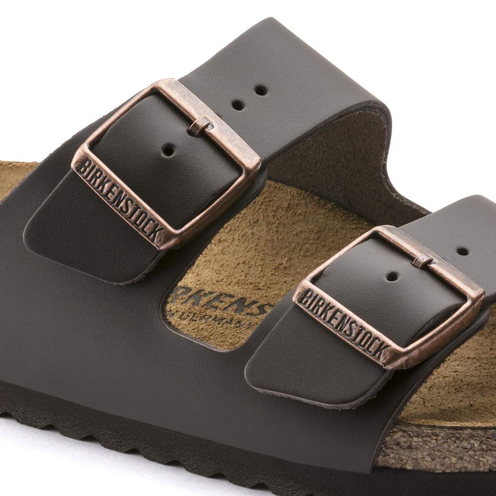 BIRKENSTOCK Women's 51101 Arizona Leather Sandal, Dark Brown, 42