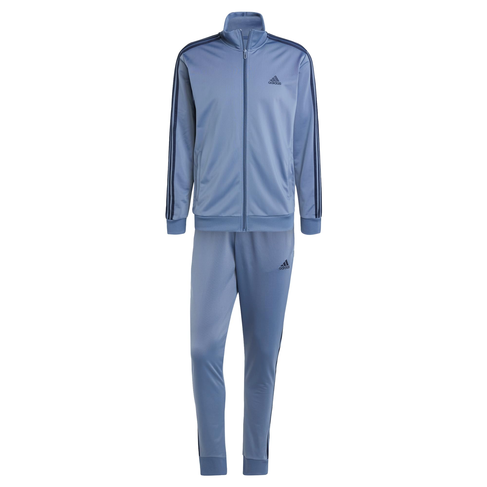 adidas Men's Size Basic 3-Stripes Tricot Track Suit thumbnail 1