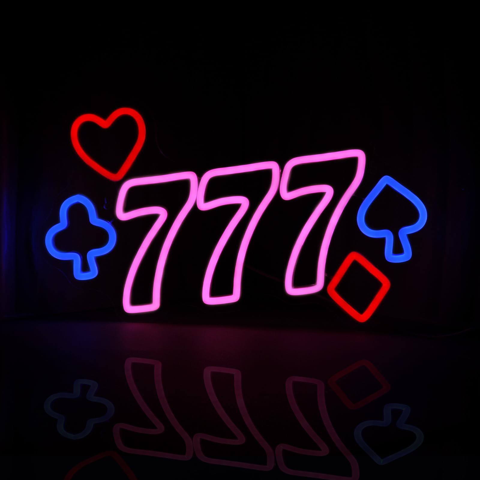 Neon Signs for Wall Decor Pink LED Light Sign for Preppy Room Decor Light Up Sign for Birthday Party Decoration USB Powered: 777