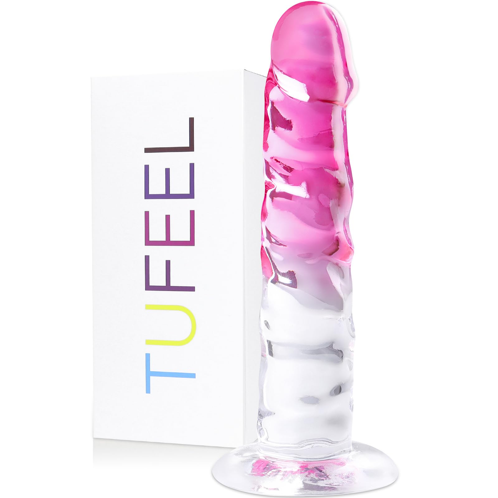 Sex Toy Realistic  Dildo for Women - TUFEEL G Spot Adult Toys, Gradient Clear Penis with Strong Suction Cup, Soft Lifelike Dick for Beginner & Couples Anal Vaginal Sexy Play, Strap-on Pleasure: Pink