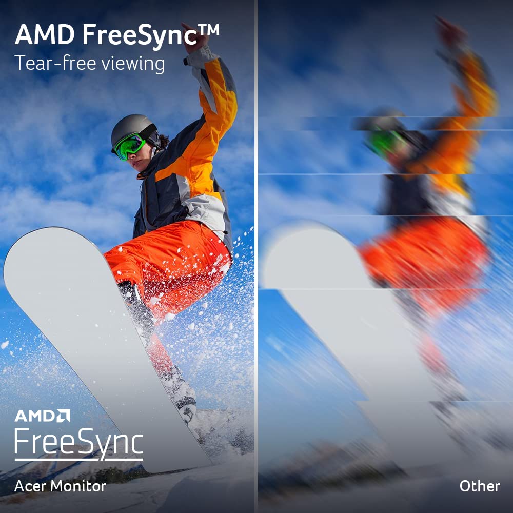 Acer Nitro 31.5 Inch WQHD 2560 x 1440 1500R Curved Gaming Monitor | AMD FreeSync | Up to 180Hz Refresh | 1ms (VRB) | Tilt | One Display Port 1.4 & Two HDMI 2.0 | EDA323QU S3bmiiphx