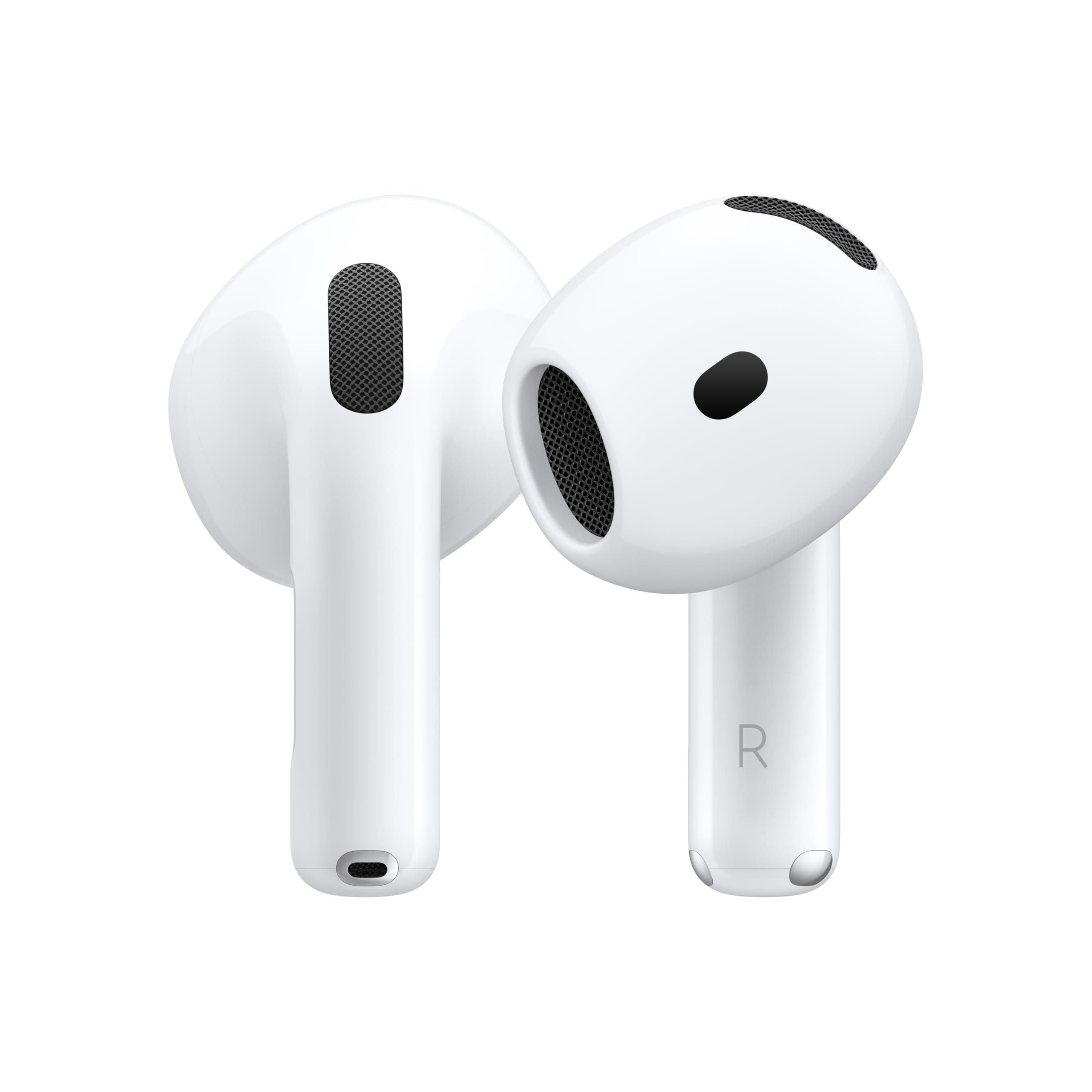Apple AirPods 4 Wireless Earbuds, Bluetooth Headphones, Personalized Spatial Audio, Sweat and Water Resistant, USB-C Charging Case, H2 Chip, Up to 30 Hours of Battery Life, Effortless Setup for iPhone: Without Active Noise Cancellation
