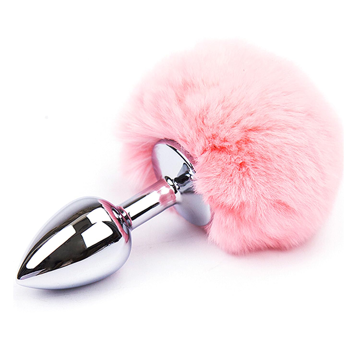 Anal Plug Adult Sex Toy,Small Size Butt Plug Metal Butt Plug Sexual Anus Rabbit's Tail Anal Sex Toys,Stainless Steel Anal Butt Plugs Anal Trainer Toys for Adult Women,Men and Couples(Pink): P1