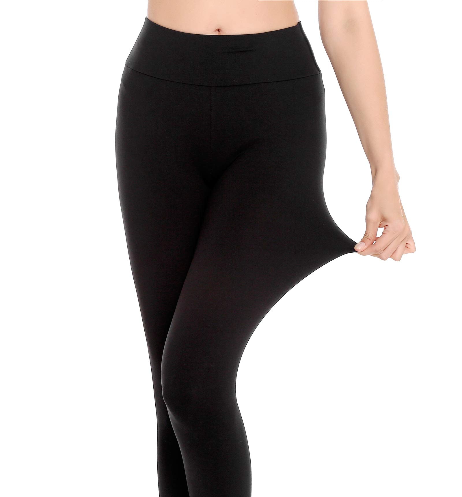 Finerease Women's Super Soft & Stretchy High Waisted Thick Casual Legging thumbnail 4