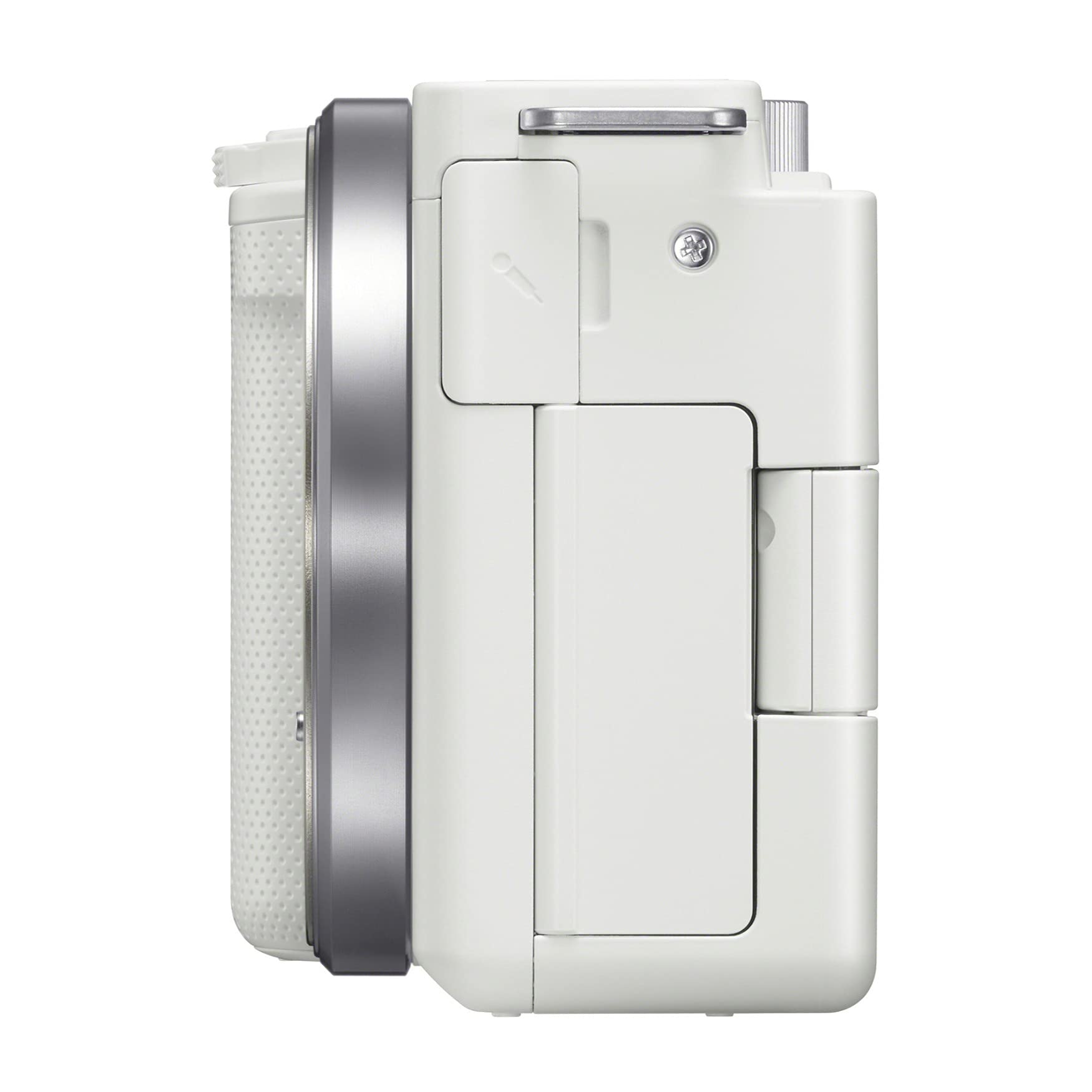 Sony Alpha ZV-E10 - APS-C Interchangeable Lens Mirrorless Vlog Camera Kit - Black: White Camera Only Base