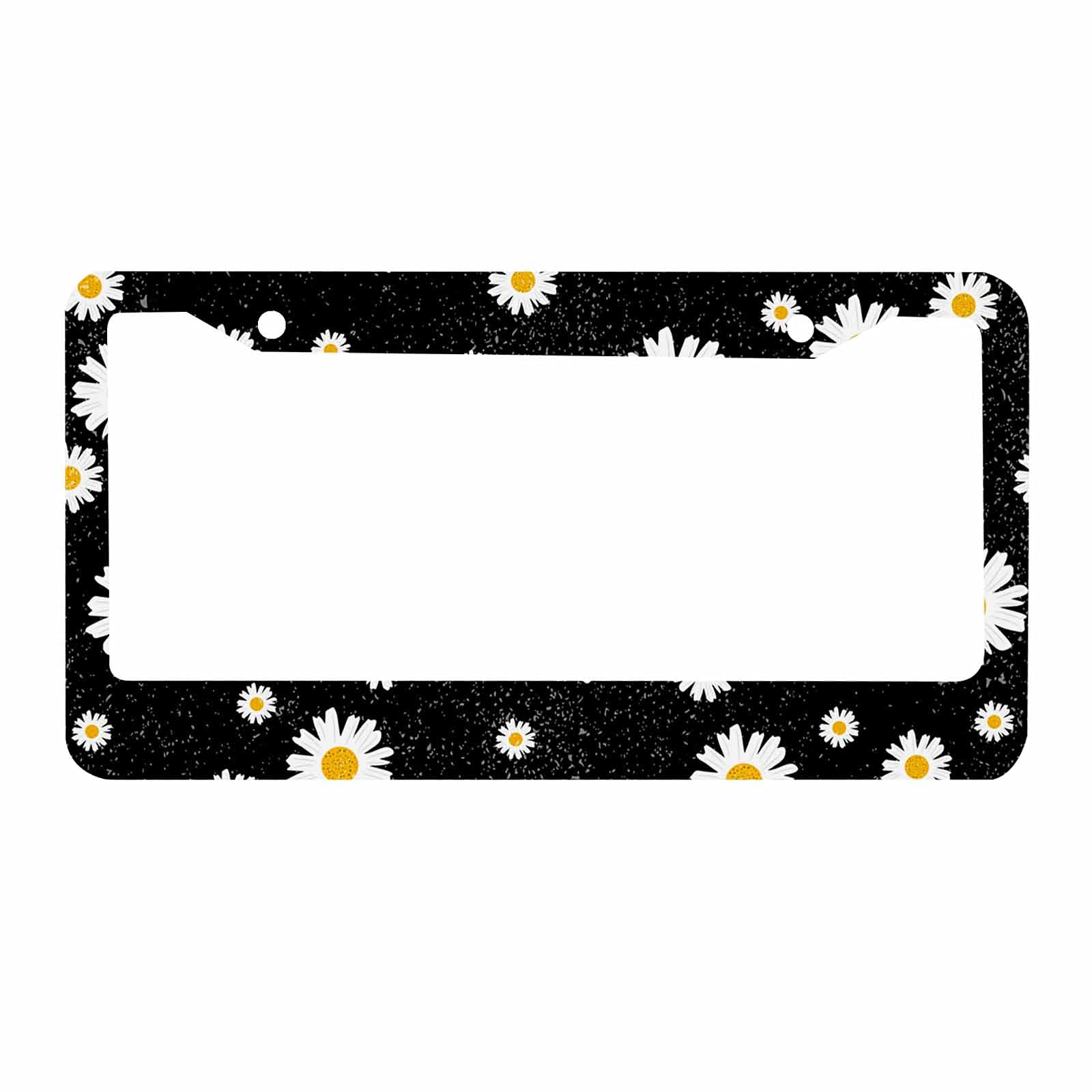Nicokee Decorative License Plate Frame Black Celtic Viking Car Tag Frame Aluminum Auto License Plate Holder for Men Women