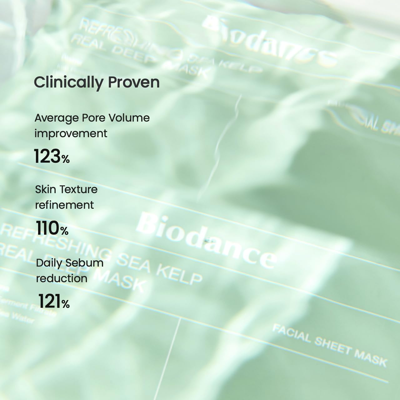 BIODANCE Bio-Collagen Real Deep Mask, Hydrating Overnight Hydrogel Mask, Pore Minimizing, Elasticity Improvement, 34g x4ea: 4 Count (Pack of 1) Sea Kelp