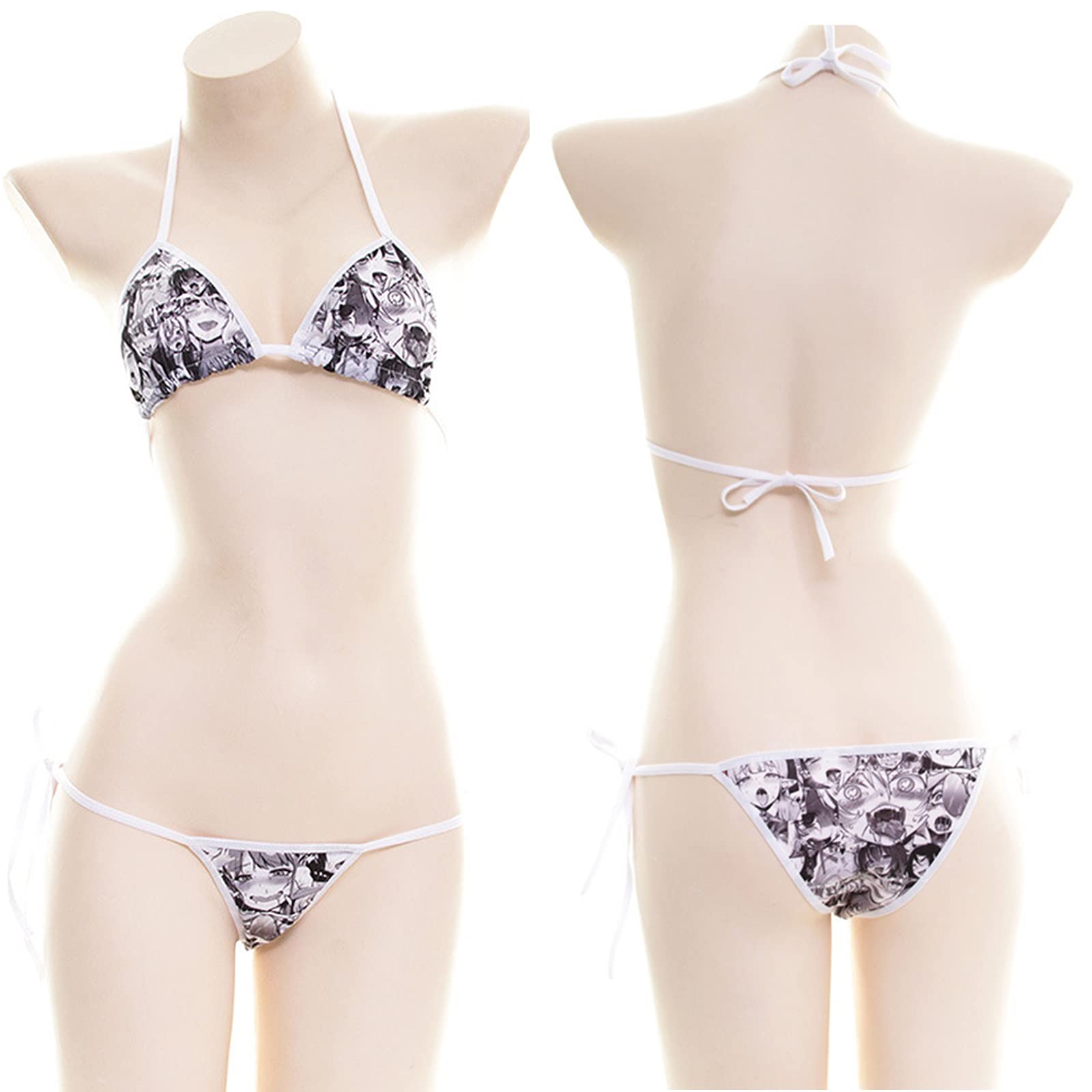 YOMORIO Cute Micro Bikini Lolita Japanese Anime Bra and Panty Set Cosplay Thong Bikini thumbnail 5