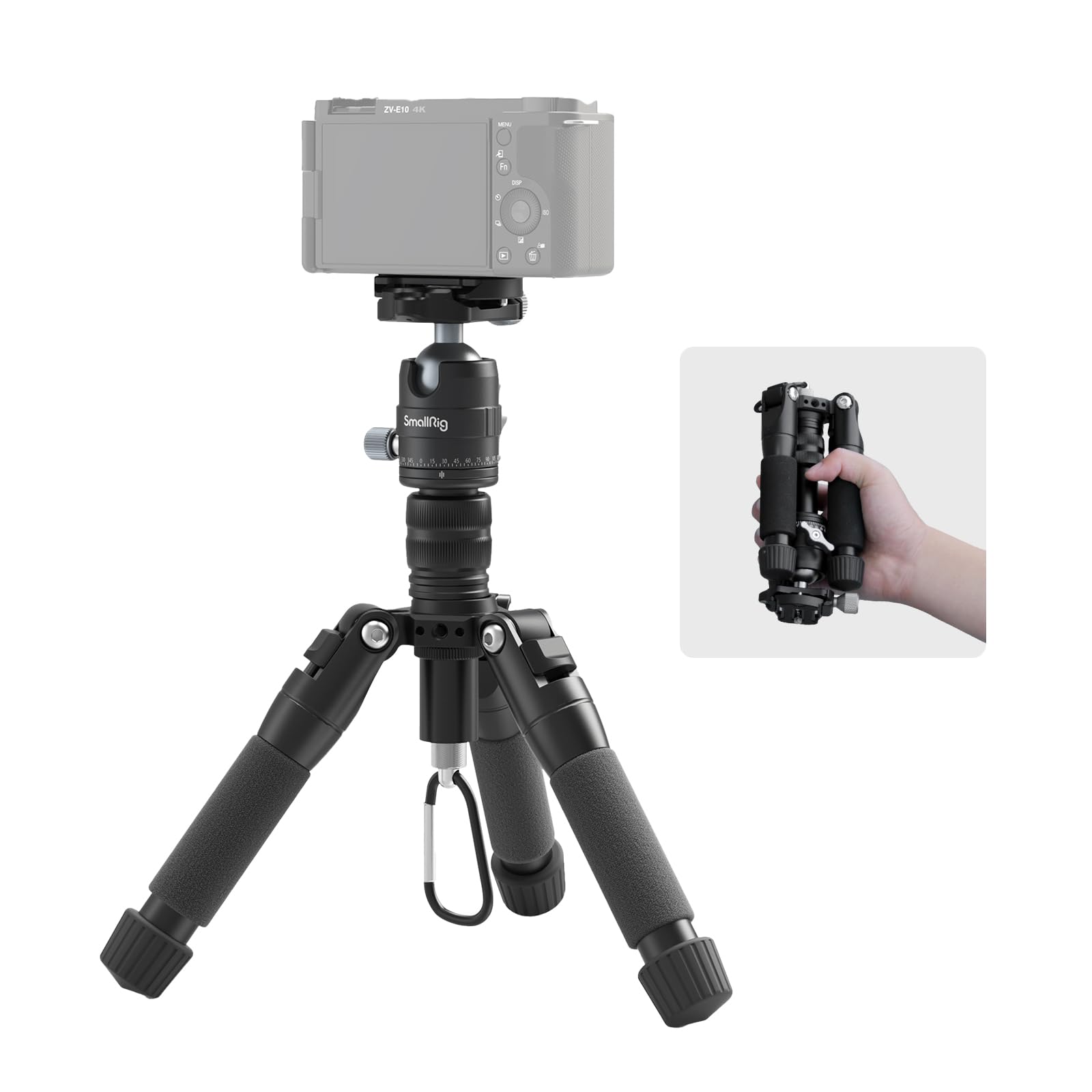SmallRig VT-20 Aluminum Mini Tripod, 20" Desktop Tripod with 360° Ball Head, Compact Desktop Tripods for DSLR Camera Video Camcorder, Load up to 13lb/6kg-4289: SmallRig VT-20 Aluminum Mini Tripod, 20" Desktop Tripod with 360° Ball Head, Compact Desktop Tripods for DSLR Camera Video Camcorder, Load up to 13lb/6kg-4289
