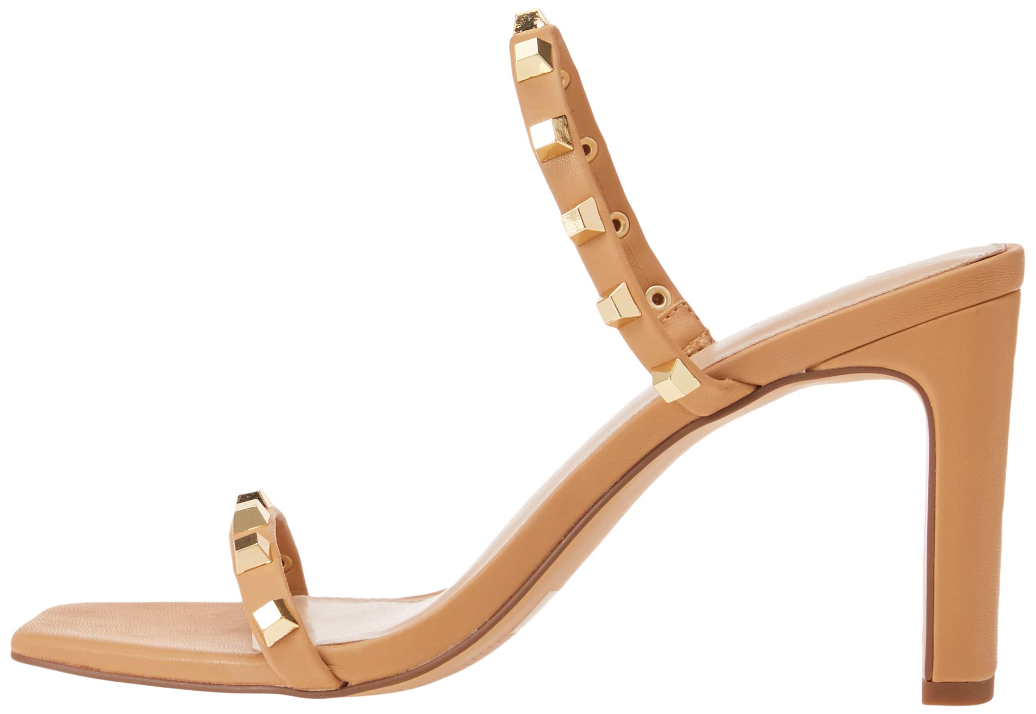 The Drop Women's Avery Square Toe Two Strap High Heeled Sandal