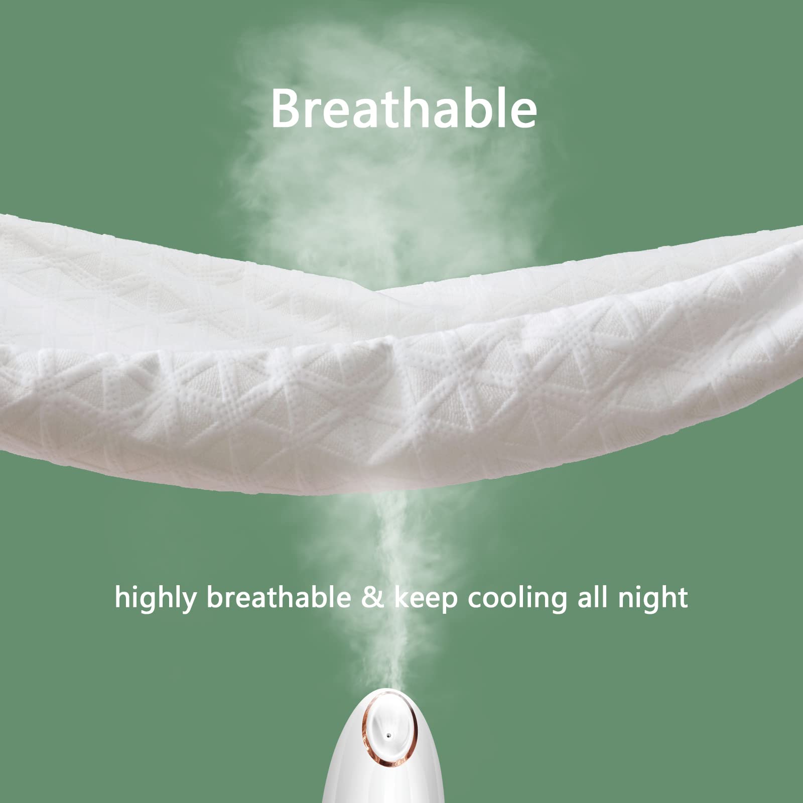 Premium 100% Waterproof Mattress Protector Twin Size, Breathable Bed Cover 3D Air Fabric Cooling Mattress Pad Cover Smooth Soft Noiseless Washable, 8''-21'' Deep Pocket (White): Twin White