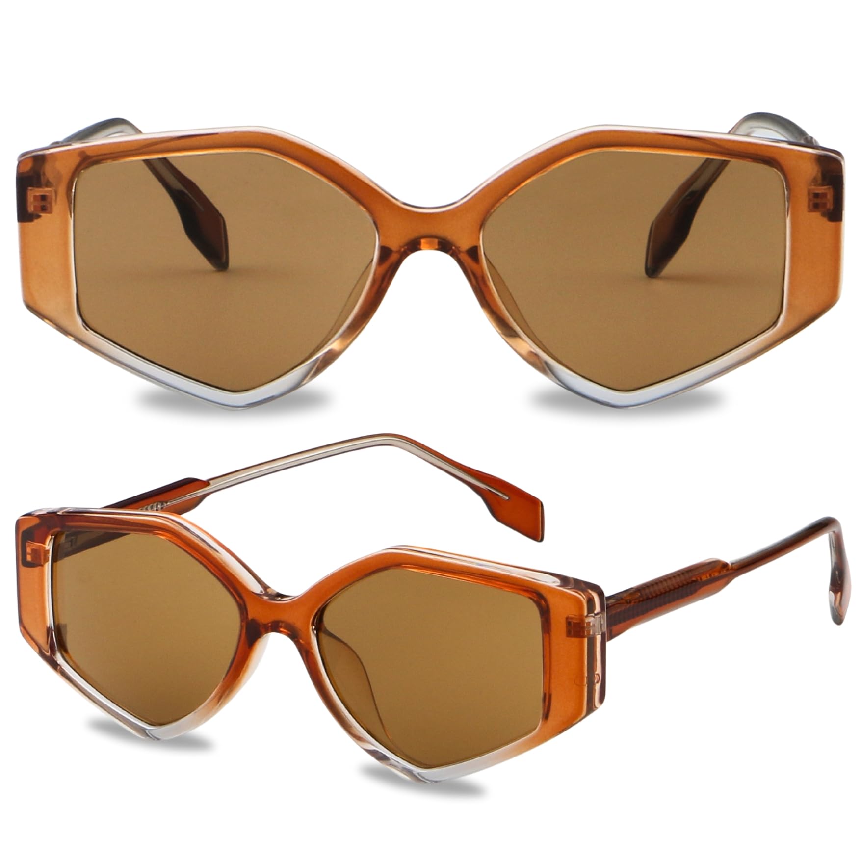 OWN THE TREND Trendy Sunglasses for Women - Sunglasses Womens with UV protection - Vintage Retro Oval Y2K Fashion Sun Glasses thumbnail 1