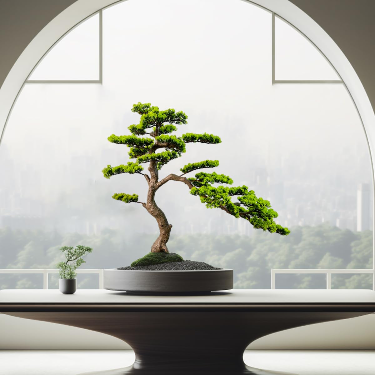 VIGGDA 3ft（43in） Artificial Bonsai Tree Juniper Faux Plants Indoor Big Fake Plants Decor with Ceramic Pots for Home Table Office Desk Bathroom Shelf Bedroom Living Room Farmhouse Decorations thumbnail 4