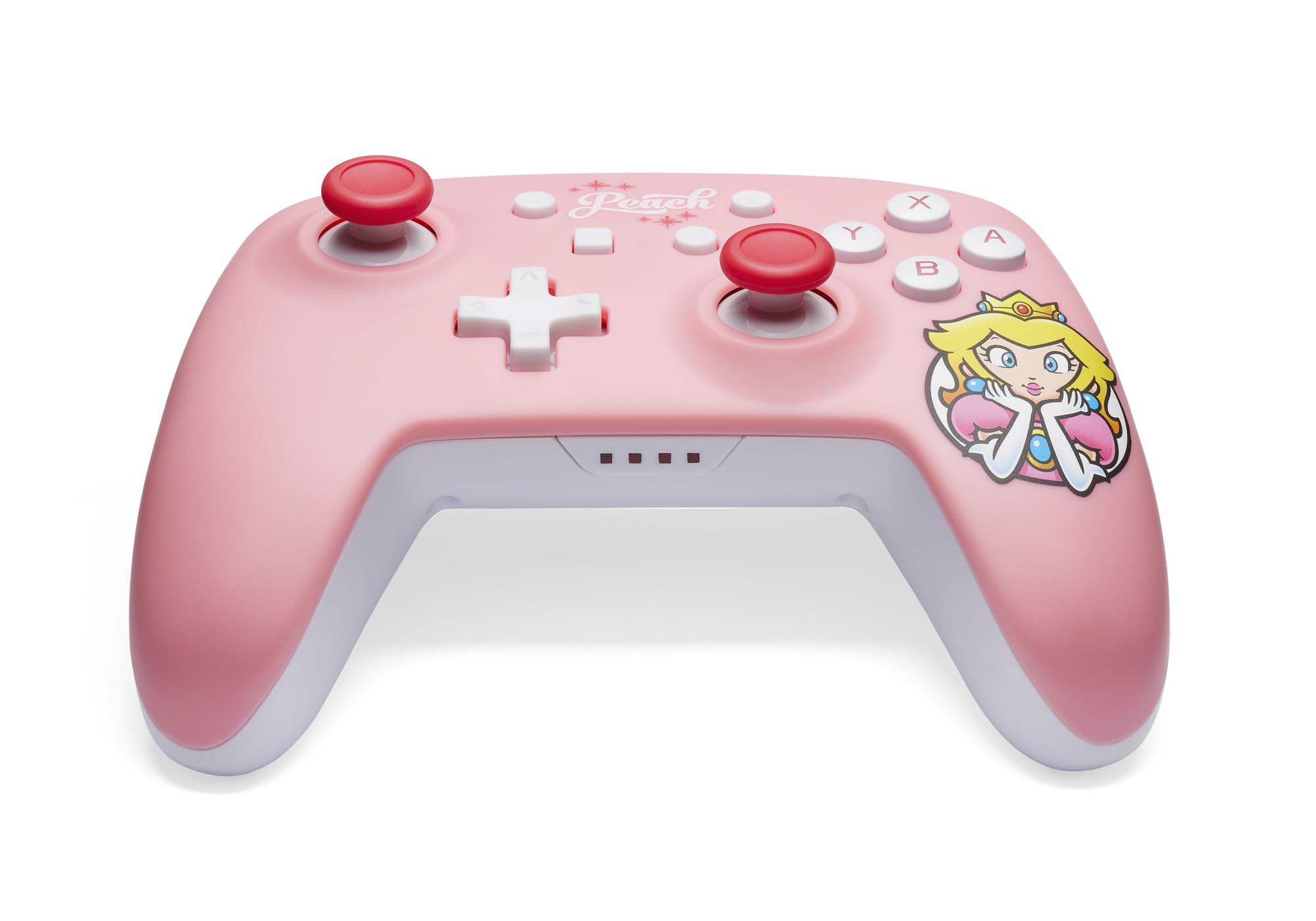 PowerA Wireless Nintendo Switch Controller - Pikachu Ecstatic, AA Battery Powered (Battery Included), Nintendo Switch Pro Controller, Mappable Gaming Buttons, Officially Licensed by Nintendo: Princess Peach With Motion
