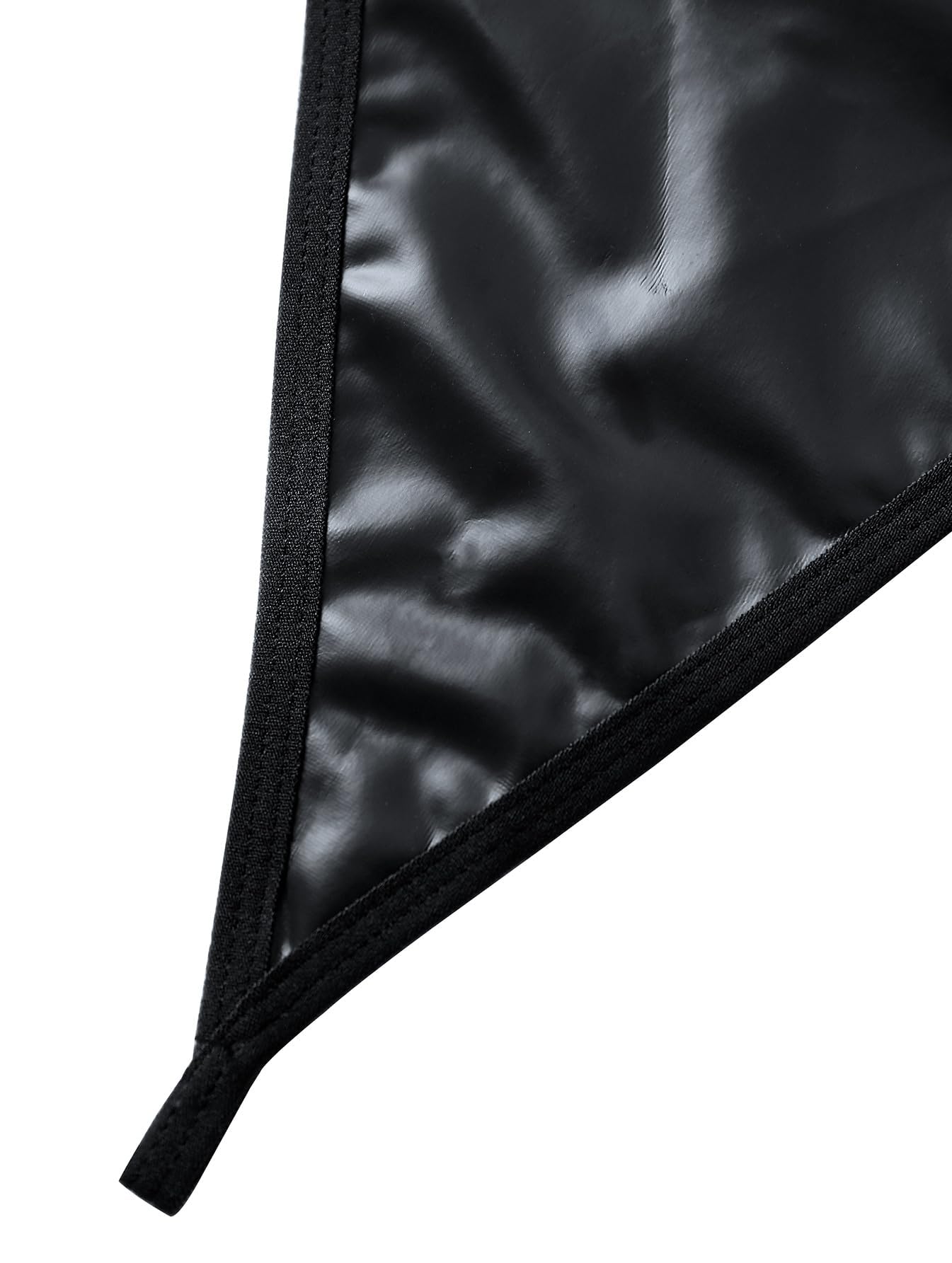 Lilosy Sexy Pu Leather Strappy Underwire Garter Belt Lingerie Set: Large Black