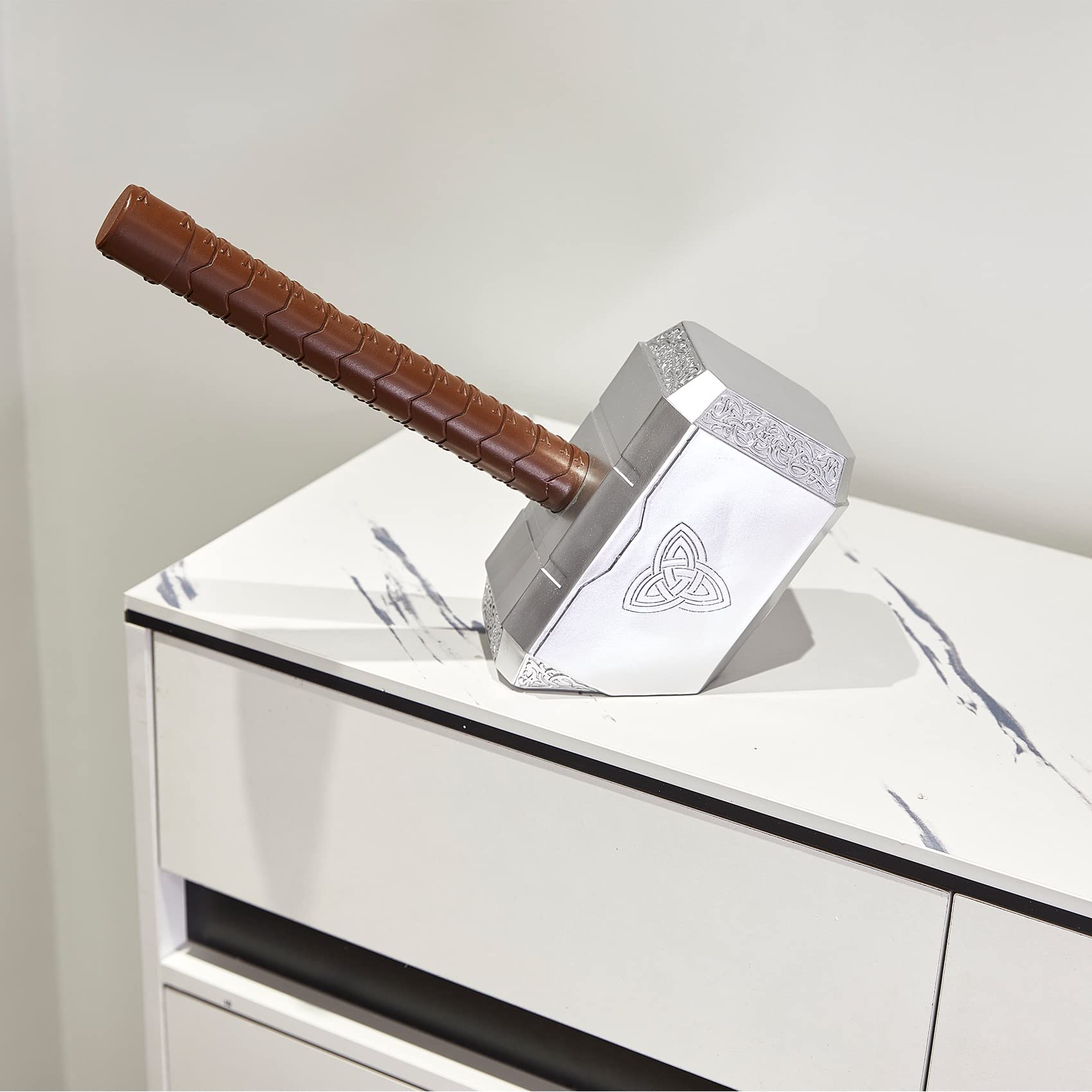Thor's Hammer Mjolnir Toilet Paper Roll Holder Gag, Stocking Stuffer - Channel The Power of Mighty Thor Themed Bathroom Decor - Mounting Slots Included, Papertowel, Perfect Novelty Gifts