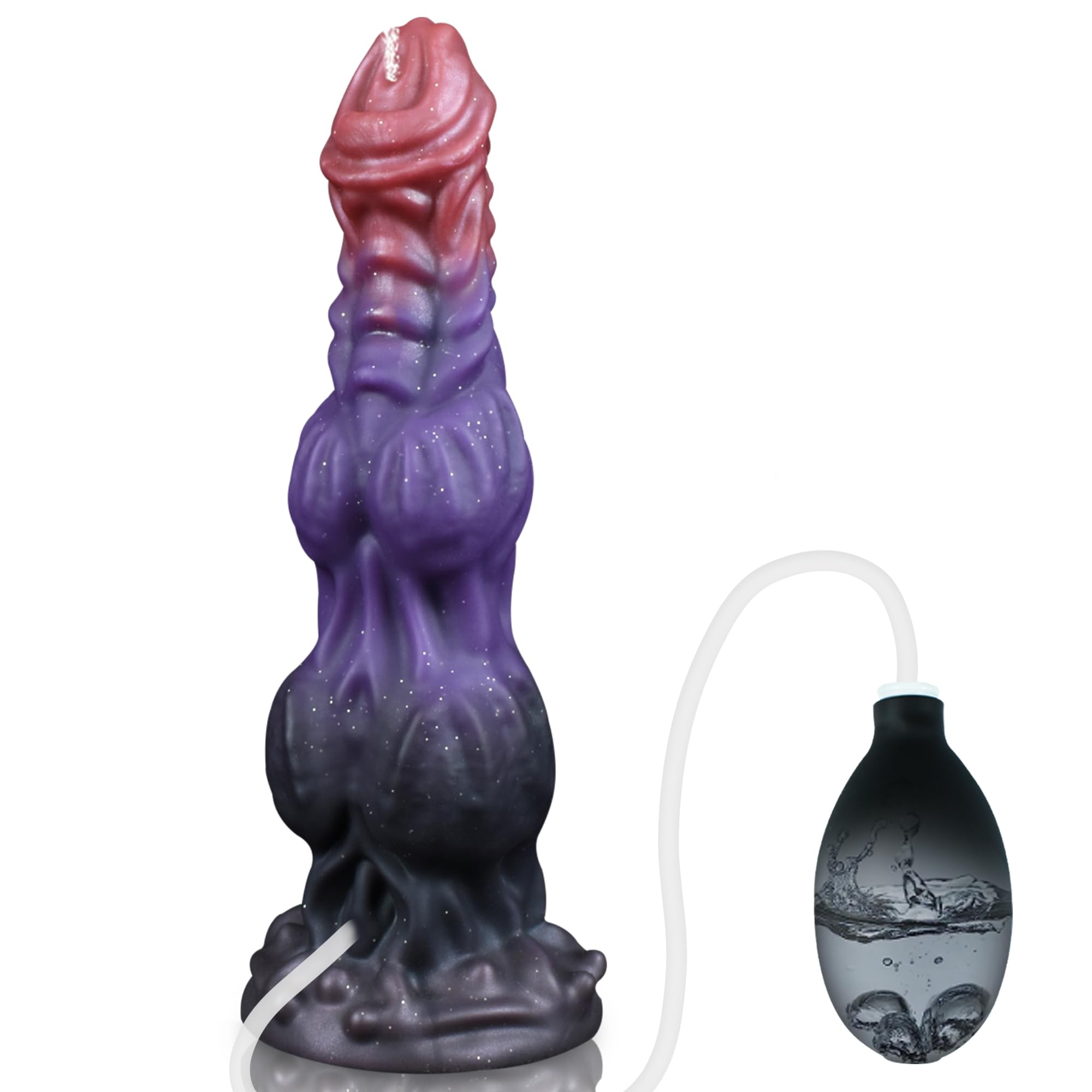 9.6" onster Dildo Squirting Fantasy Dildo Dragon Horse Dildo with 2 Big Knots, Dog Dildo Knotted Ejaculating Toy with Strong Suction Cup, Big Anal Dildo Silicone Huge Dildo, Adult Toys for Women Men: M