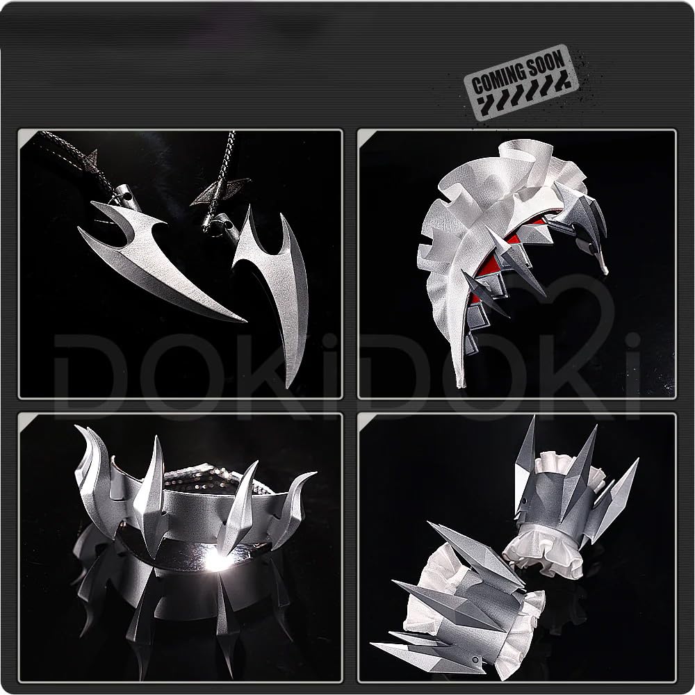 SRCOS ZZZ Ellen Joe Cosplay Costume SR Women Maid Dress Outfit Zenless Zone Zero Ellen Joe Cosplay Shark Tail