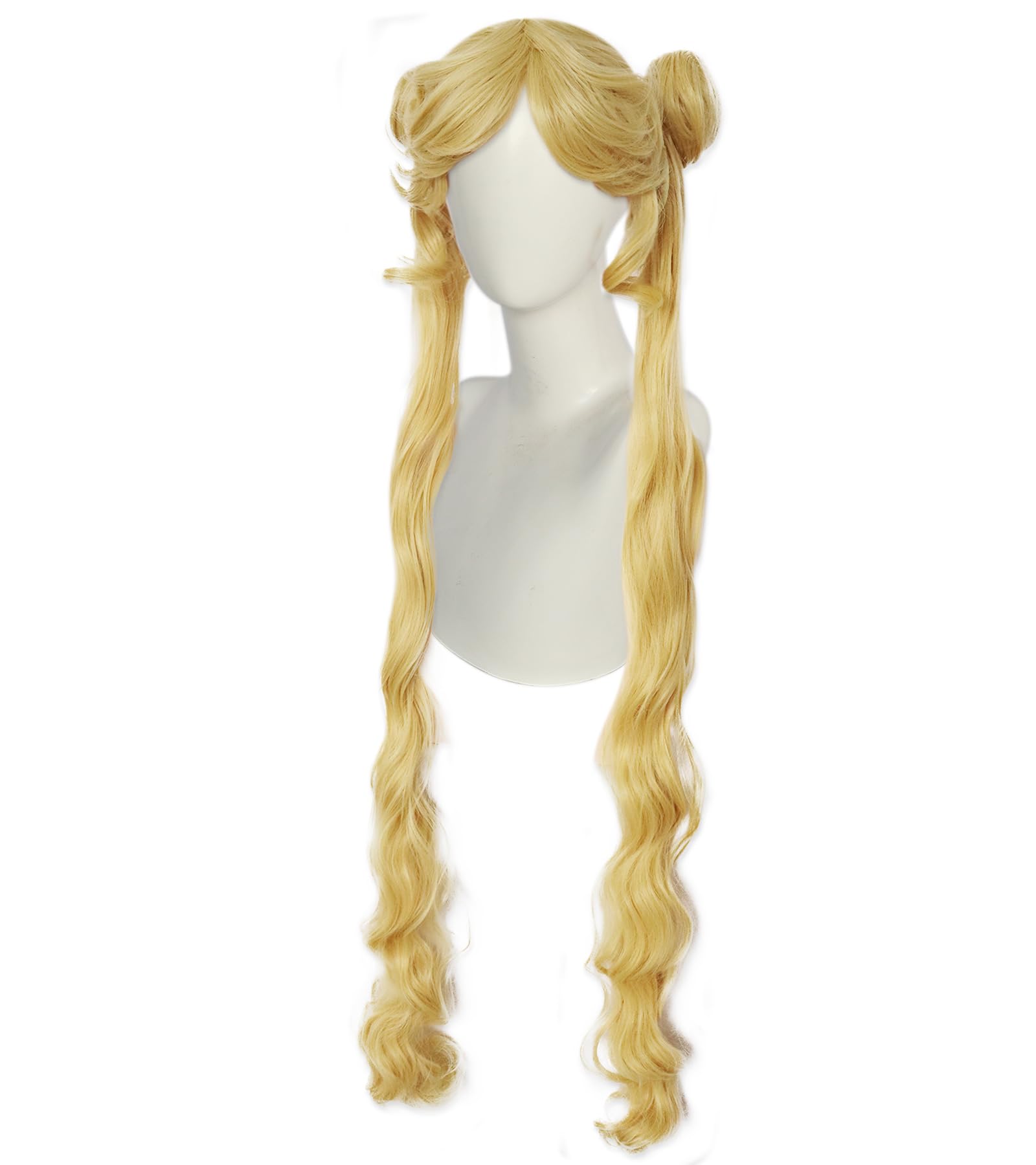 Ebingoo Blue Braided Cosplay Wig for Women + Wig Cap Long Straight Synthetic Costume Wig for Halloween Costume Anime Party: Blonde 1