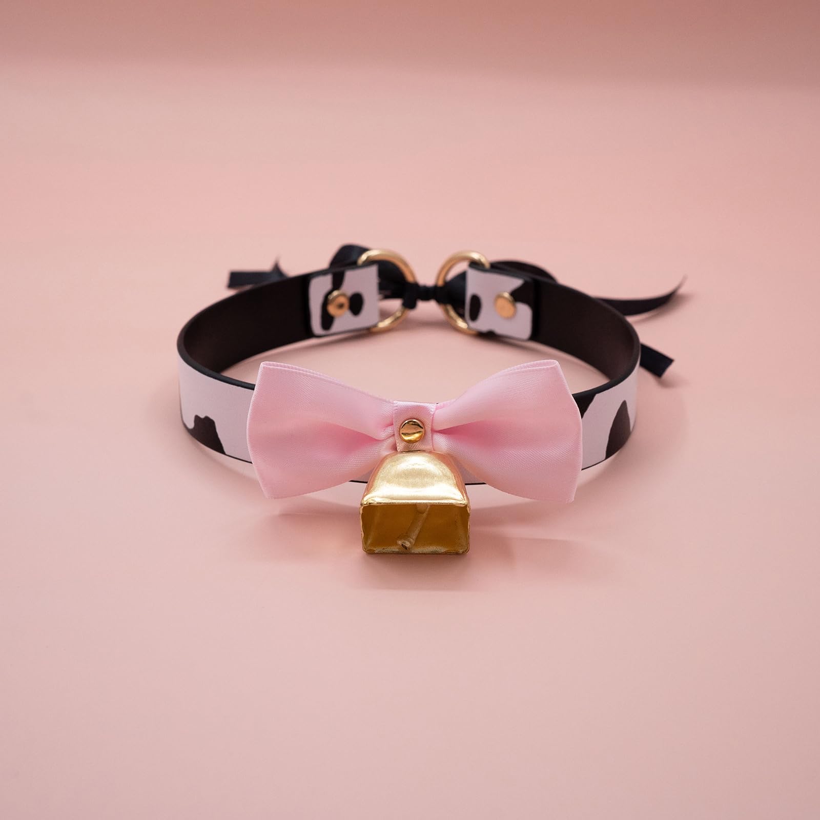 paloli Basic Cow Print Bell Collar Choker Necklace for women thumbnail 2