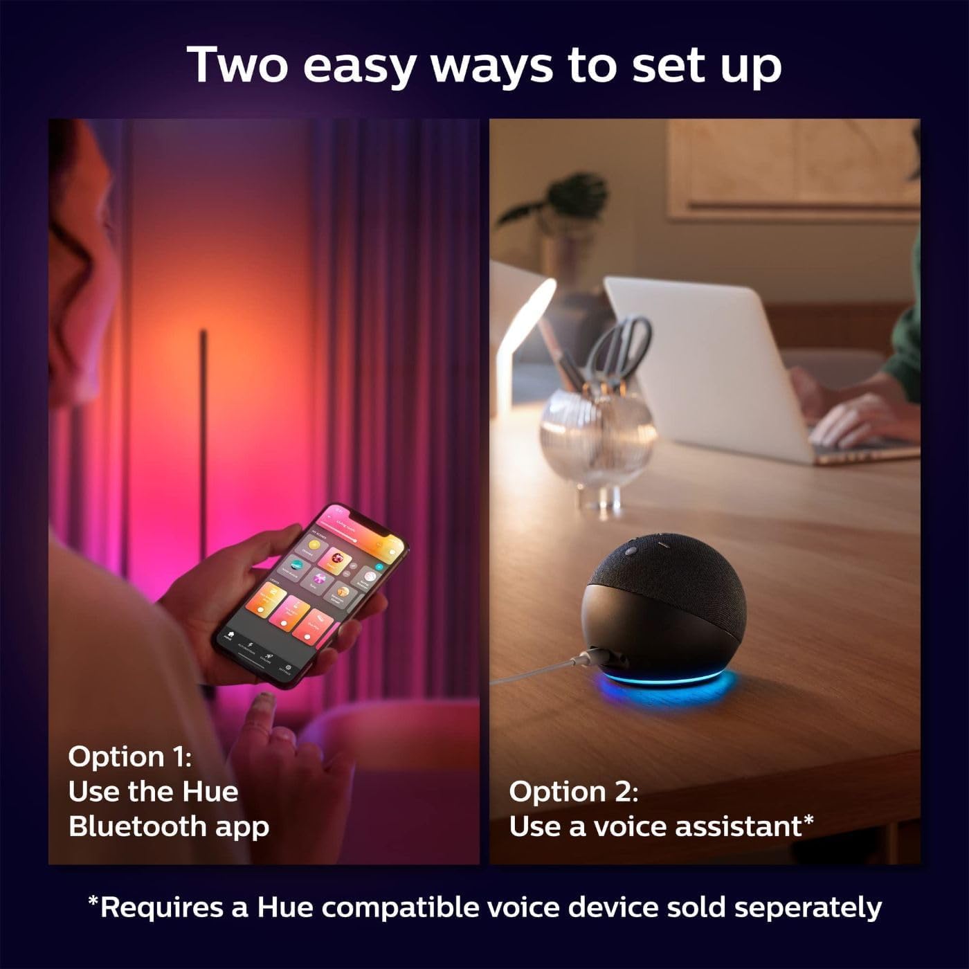 Philips Hue Gradient Signe Floor Lamp, Compatible with Alexa, Apple Homekit and Google Assistant, Bluetooth Compatible, Flowing Multicolor Effect, Black, 1 Count (Pack of 1) thumbnail 5