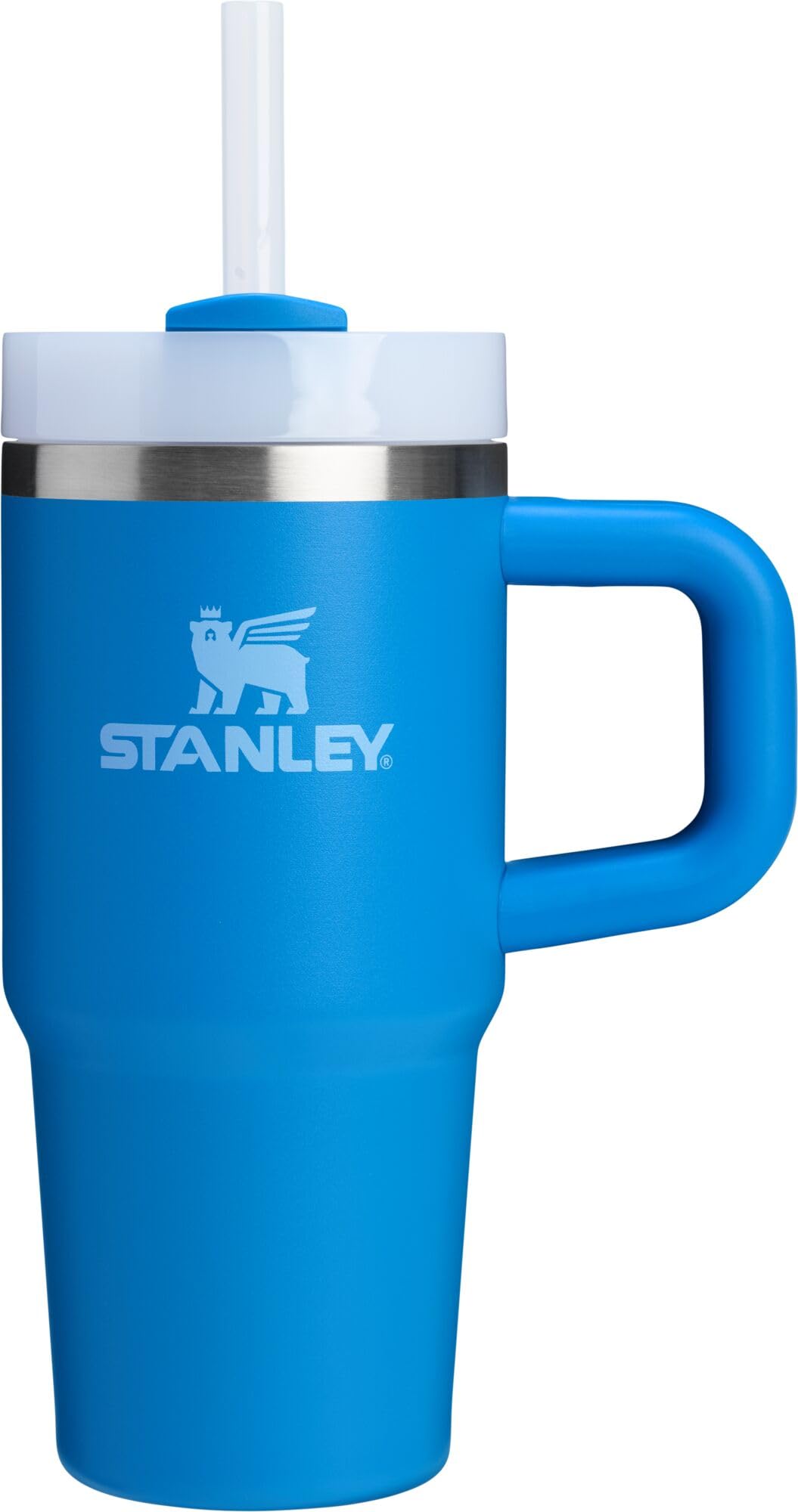 Stanley Quencher H2.0 Tumbler with Handle and Straw 30 oz | Flowstate 3-Position Lid | Cup Holder Compatible for Travel | Insulated Stainless Steel Cup | BPA-Free | Rose Quartz 2.0: 14 Ounces Azure
