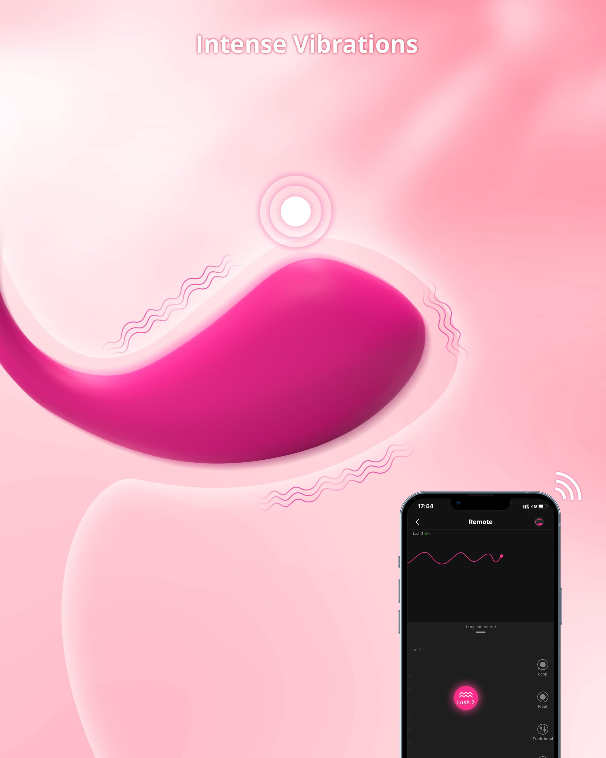 LOVENSE Lush 2 Remote Vibrator with App, Long Distance Remote Controlled G-spot Stimulator Egg Vibrators Bluetooth Adult Sex Toys & Games Powerful Vibrations for Women Couples Discreet Pleasure thumbnail 6