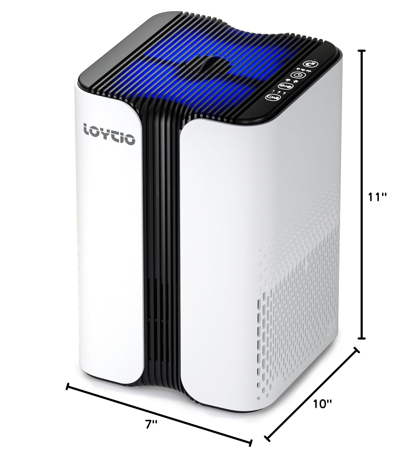 Air Purifiers for Home, HEPA Air Purifier Covers Up to 400 sq.ft Room, 24db Sleep Model, Night Light,3 Timers, with Aromatherapy for Bedroom, Dorm Room, Apartment, Kitchen-KJ7