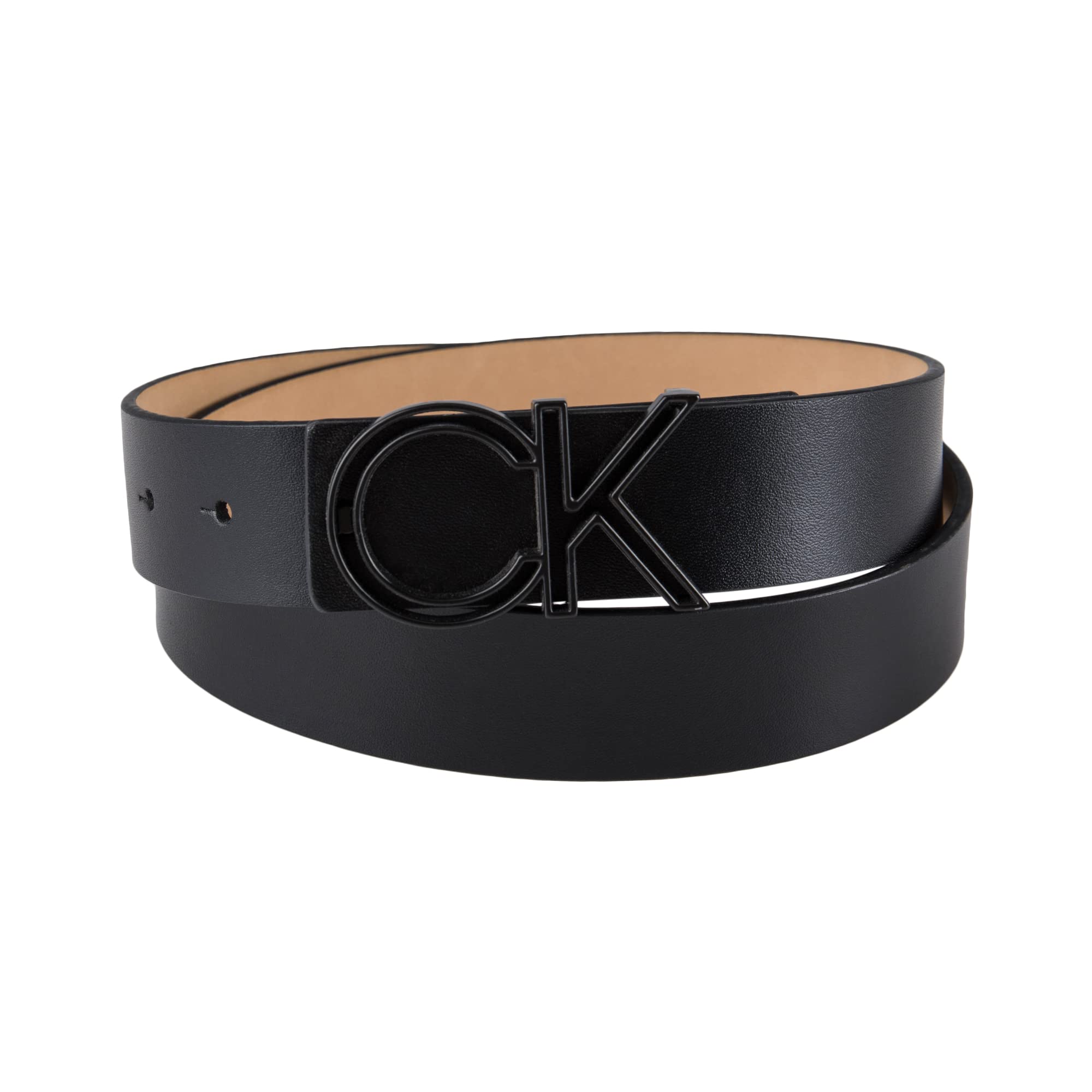 Calvin Klein Men's Casual CK Monogram Cut Out Buckle Belt