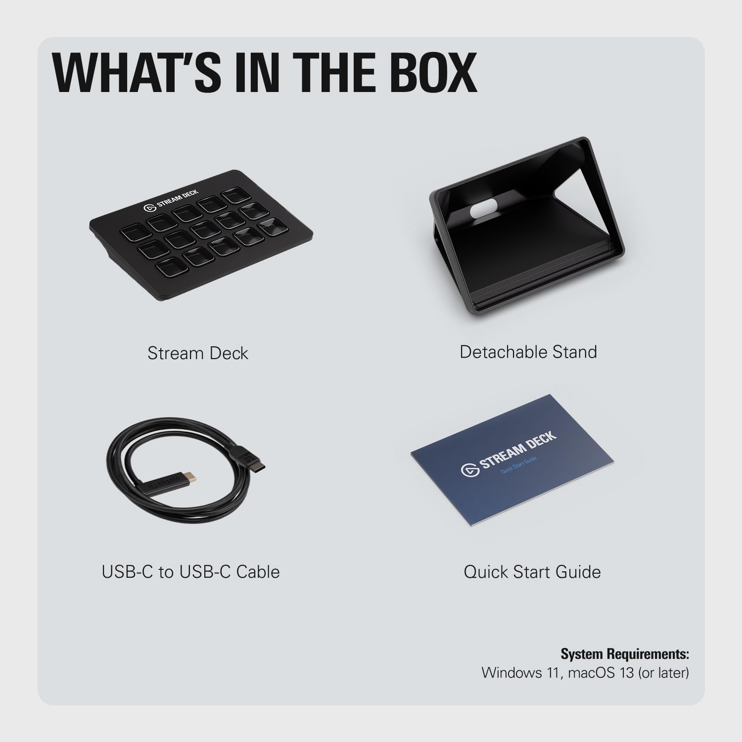 Elgato Stream Deck MK.2 – Studio Controller, 15 macro keys, trigger actions in apps and software like OBS, Twitch, ​YouTube and more, works with Mac and PC: Black